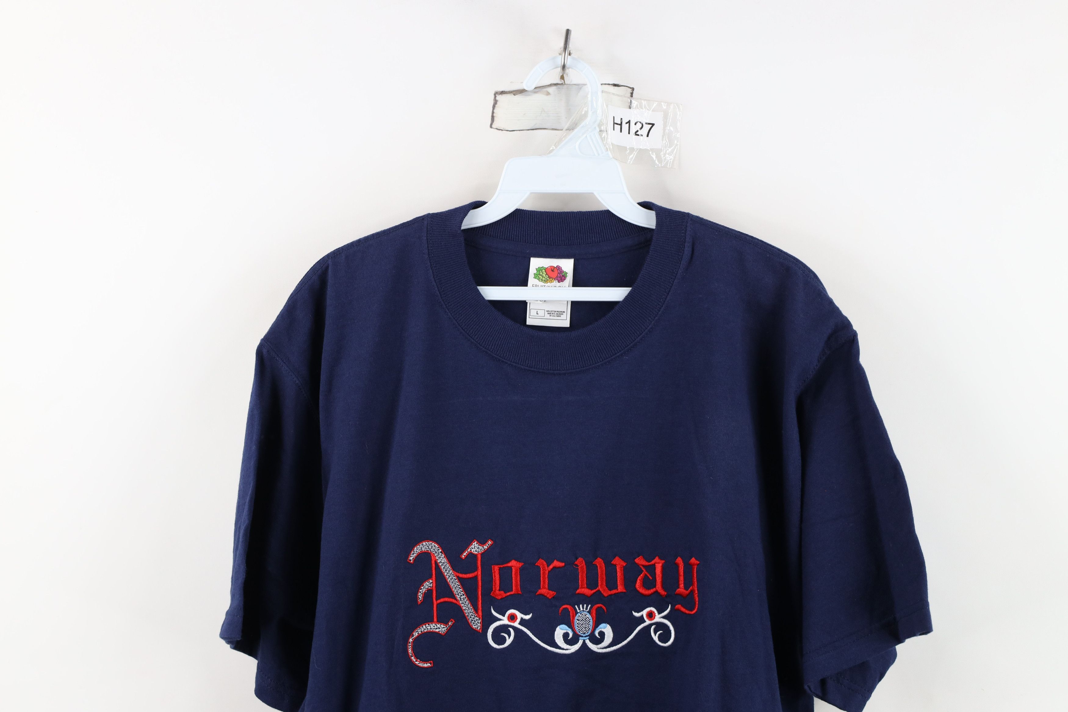 Vintage Vintage 90s Streetwear Spell Out Norway Short Sleeve T-Shirt Size US L / EU 52-54 / 3 - 2 Thumbnail