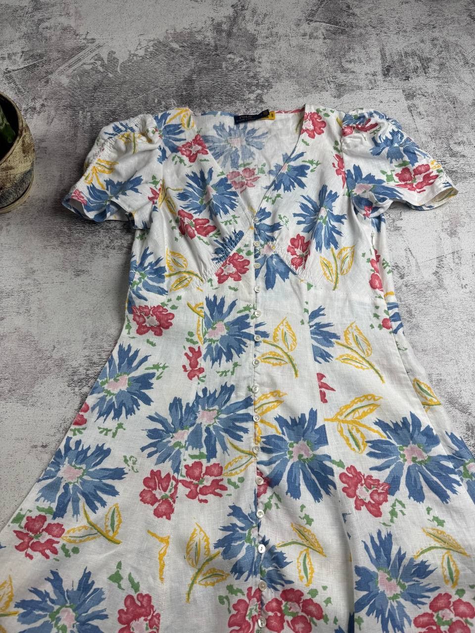 Polo Ralph Lauren Polo Ralph Lauren Tulum Floral Linen Dress Button-Front Min Women’s Designer Size L / US 10 / IT 46 - 7 Thumbnail