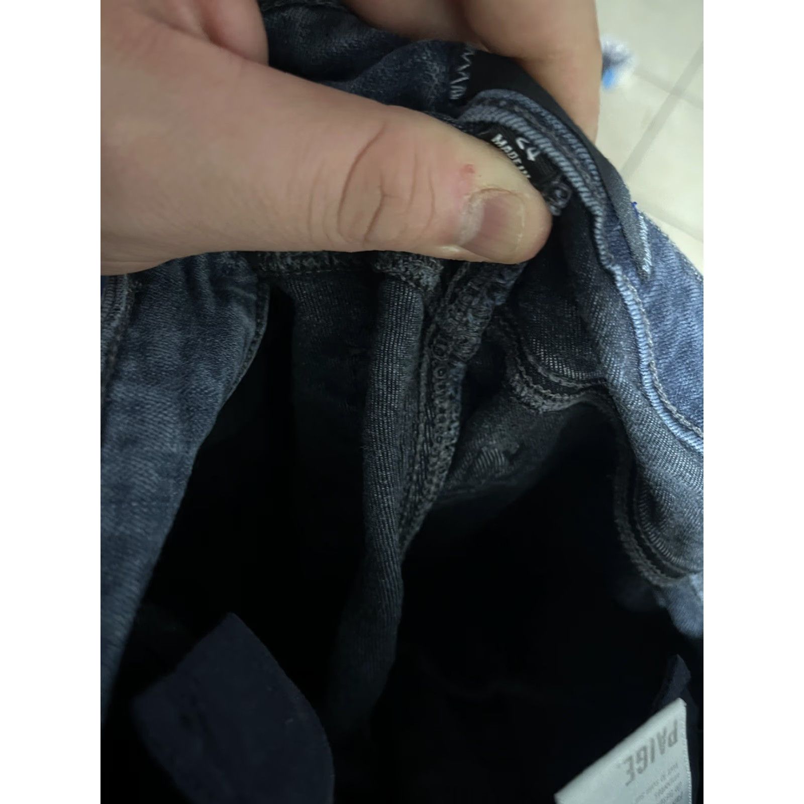 Paige VINTAGE Paige Verdugo Super Skinny Jeans Women’s 24 Blue Raw Distressed Pockets Stretch Size 24 Womens Size 42" / US 20 - 5 Thumbnail