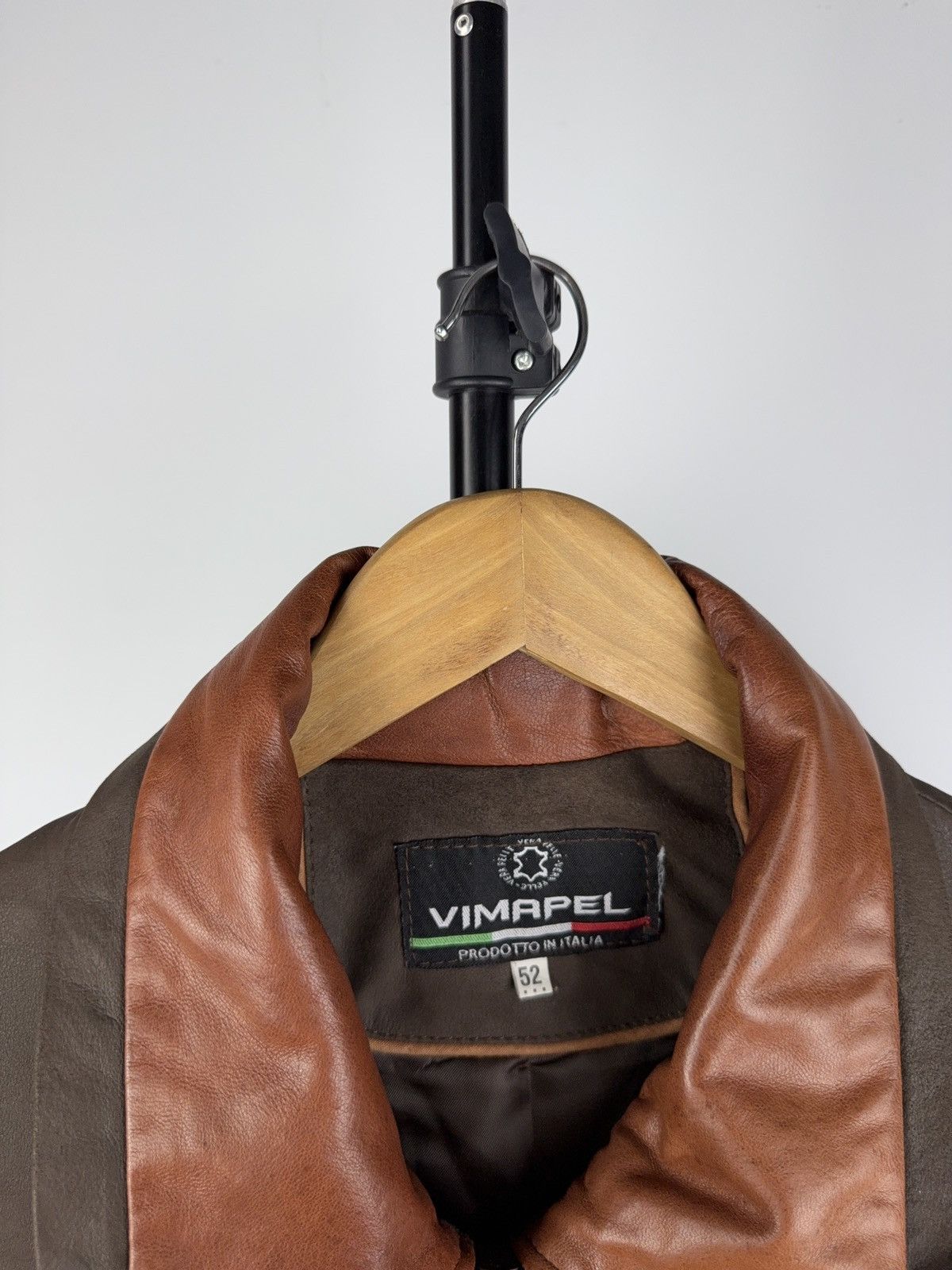Other Vintage 90s VIMAPEL Leather Bomber Jacket Made in Italy 52 Size US L / EU 52-54 / 3 - 3 Thumbnail