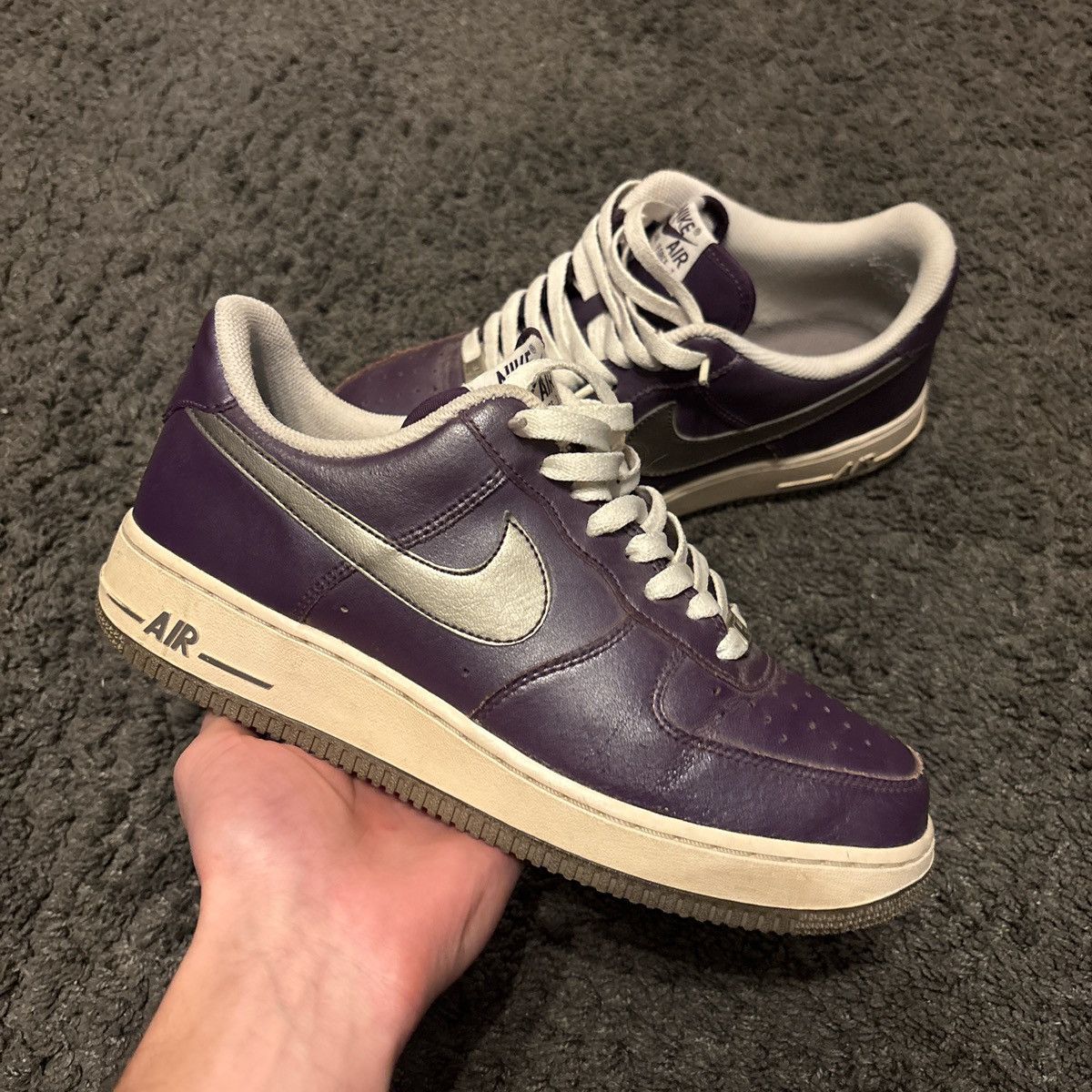 Nike AF1 Purple Metallic Pewter 2009 Size US 9.5 / IT 39.5 - 1 Thumbnail