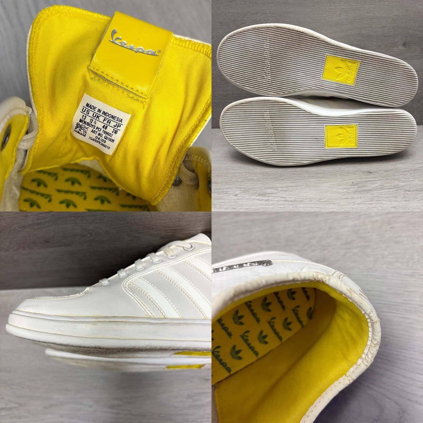 Adidas Adidas Vespa PX Sneaker G01926 White Leather Lace Up 3 Stripe Sneaker Men Size 13 JSQ Size US 13 / EU 46 - 9 Thumbnail