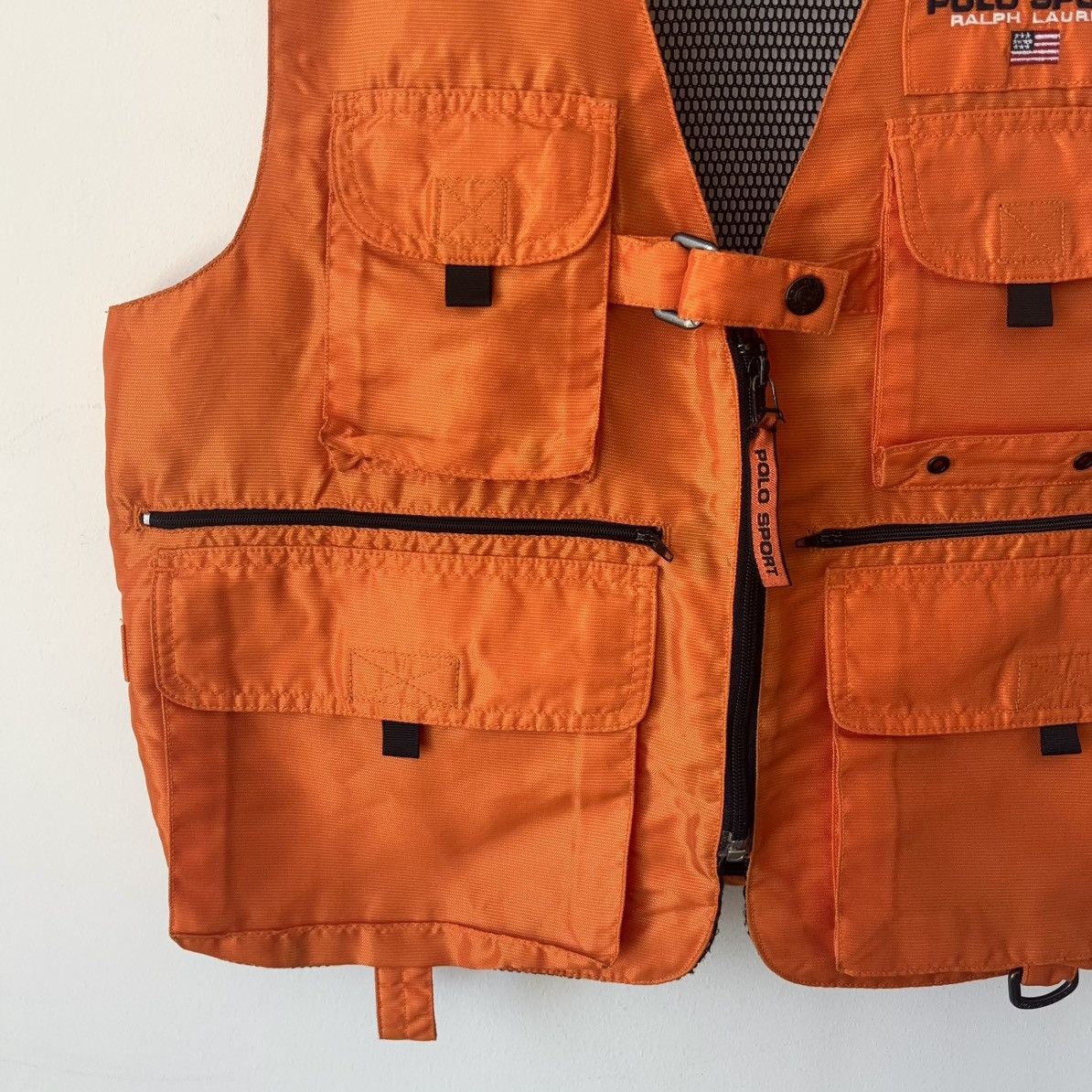 Polo Ralph Lauren Polo Sport 100% Nylon Hi Tech Utility Vest Safety Orange Size US S / EU 44-46 / 1 - 4 Thumbnail