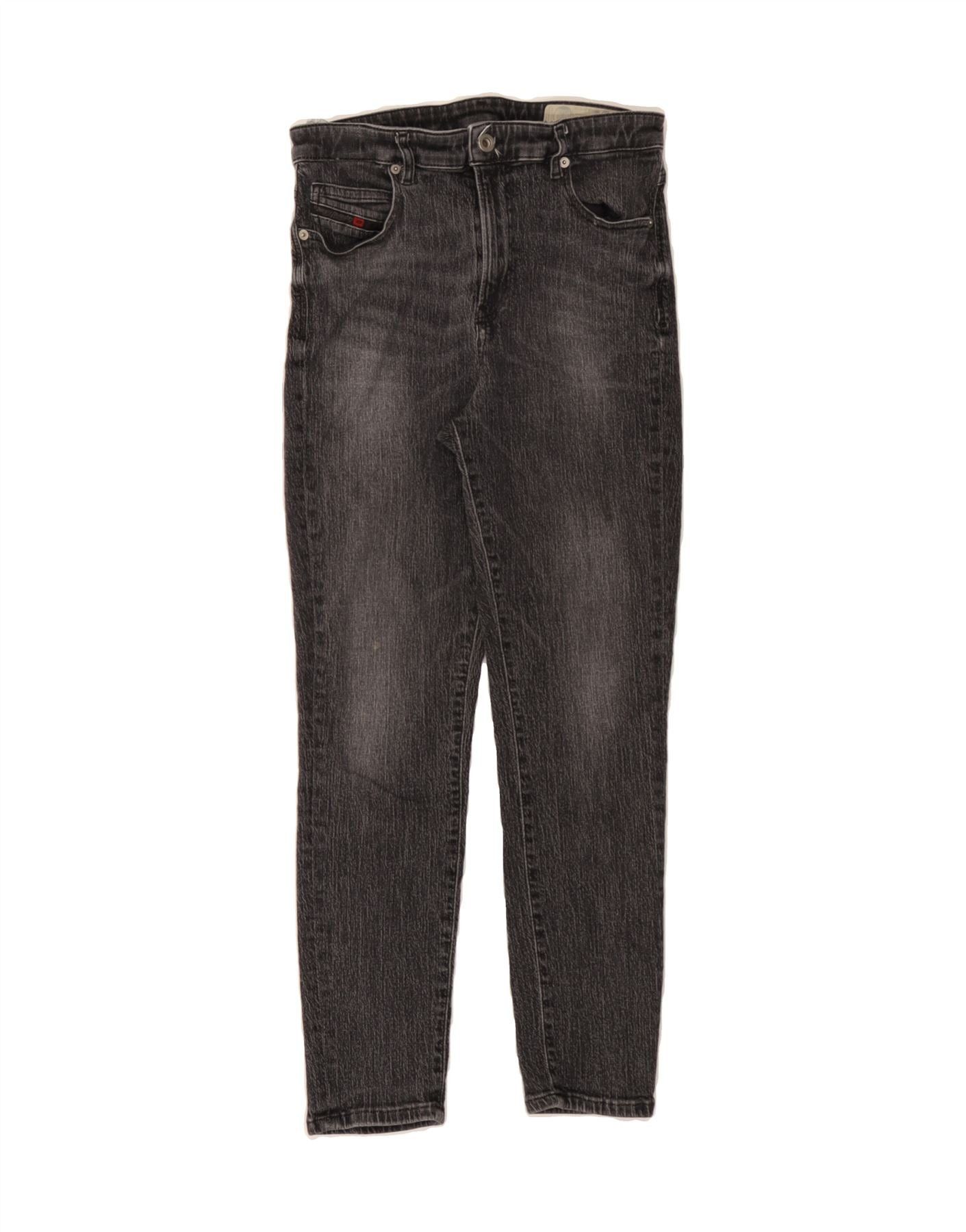 Diesel Womens Babhila High Waist Slim Skinny Jeans W29 L25 Black Co Size 42" / US 20 - 1 Thumbnail