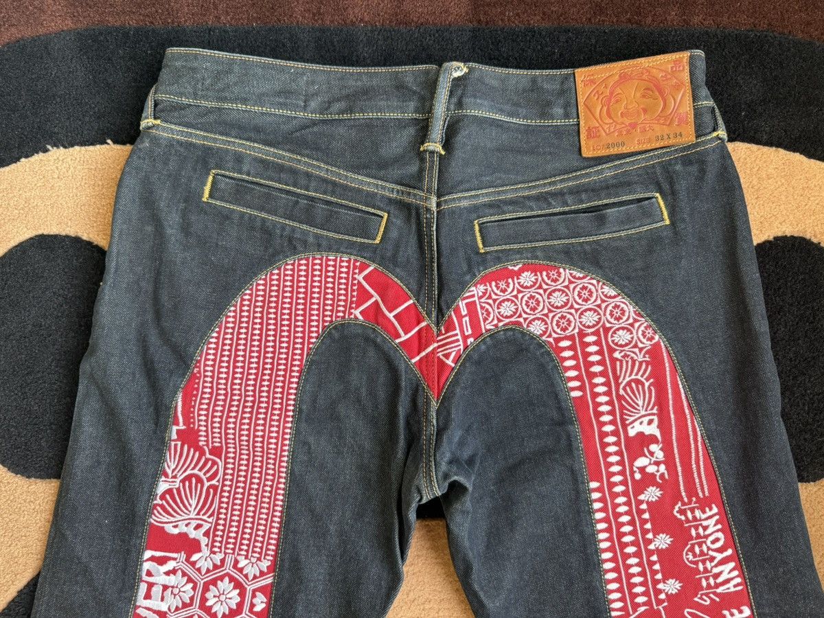 Evisu EVISU red daicock style denim jeans！size：32x34 Size US 32 / EU 48 - 5 Thumbnail