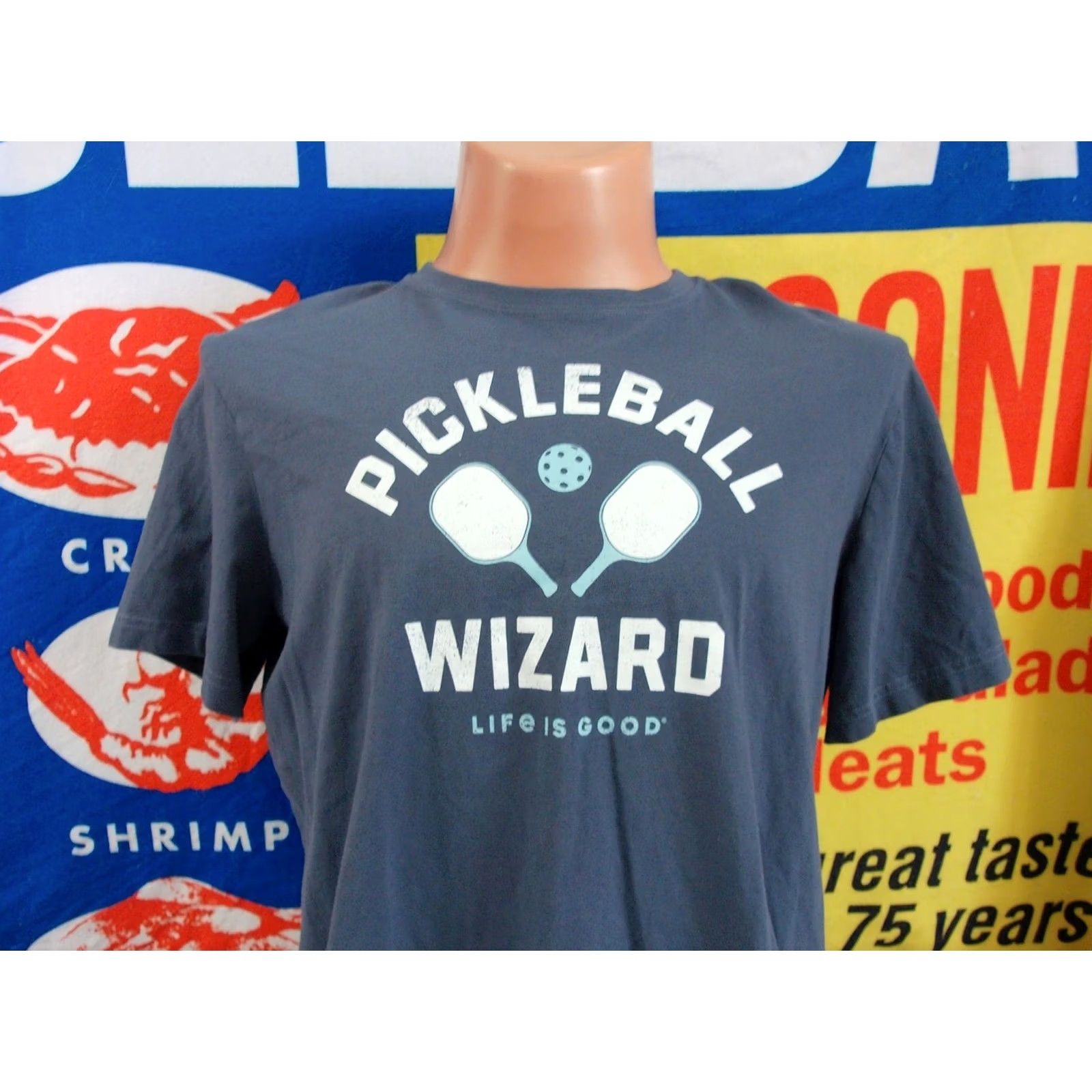 Life is Good Life is Good Crusher Tee Shirt Life is Good Pickleball Wizard Men Large Blue Graphic 2020s Mens Shirts Crew Neck Short Sleeve Cotton Vintage: No Size US L / EU 52-54 / 3 - 2 Thumbnail