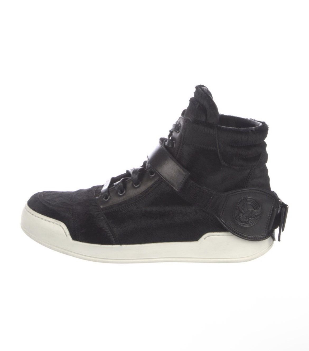 Balmain RARE BALMAIN BASKET DUNK Black Calf Hair Leather Sneaker Size US 10 / EU 43 - 1 Thumbnail
