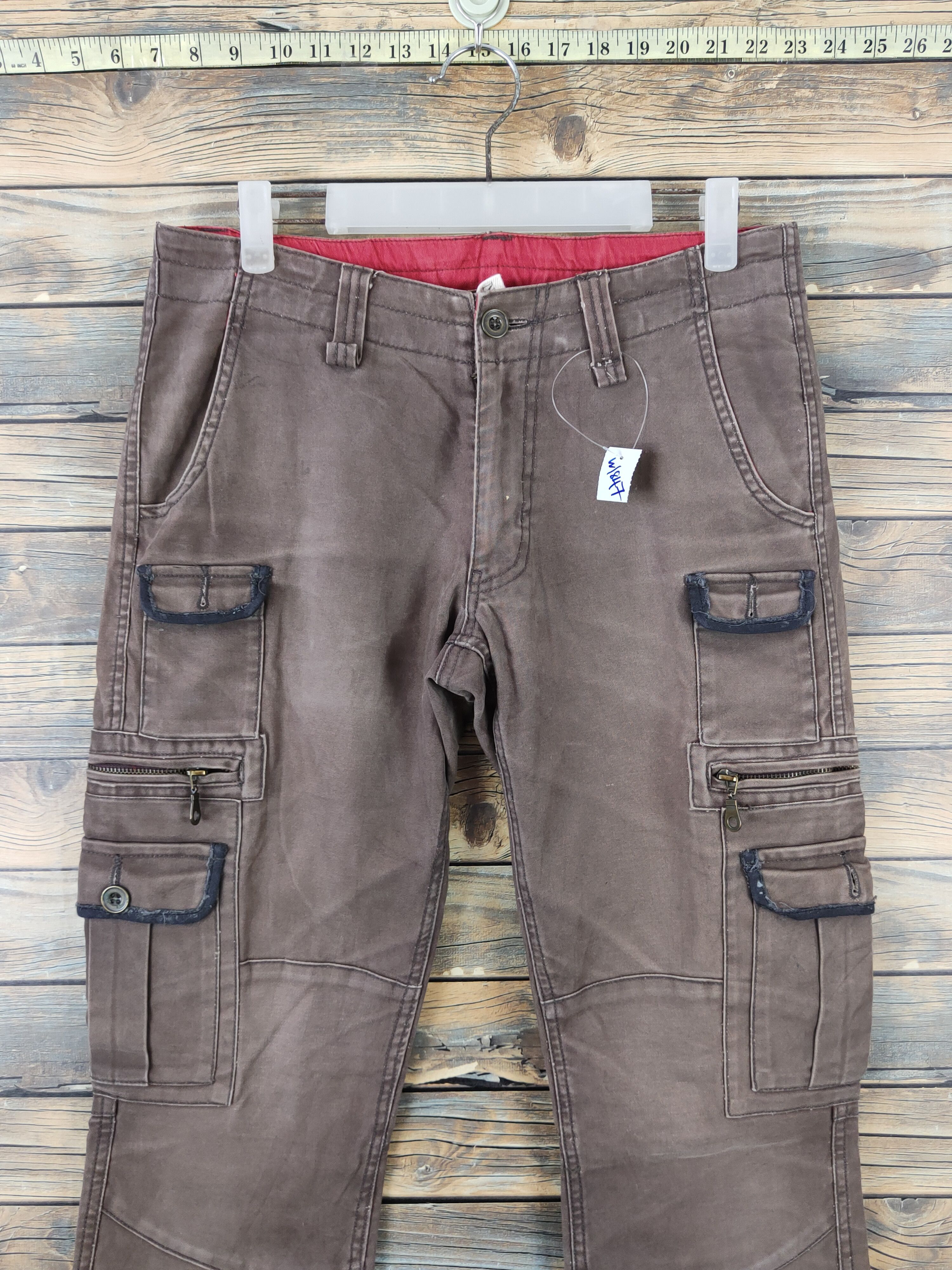 Japanese Brand DL Daily News Brown Multipocket Tactical Cargo Pants #W1847 Size US 30 / EU 46 - 2 Thumbnail
