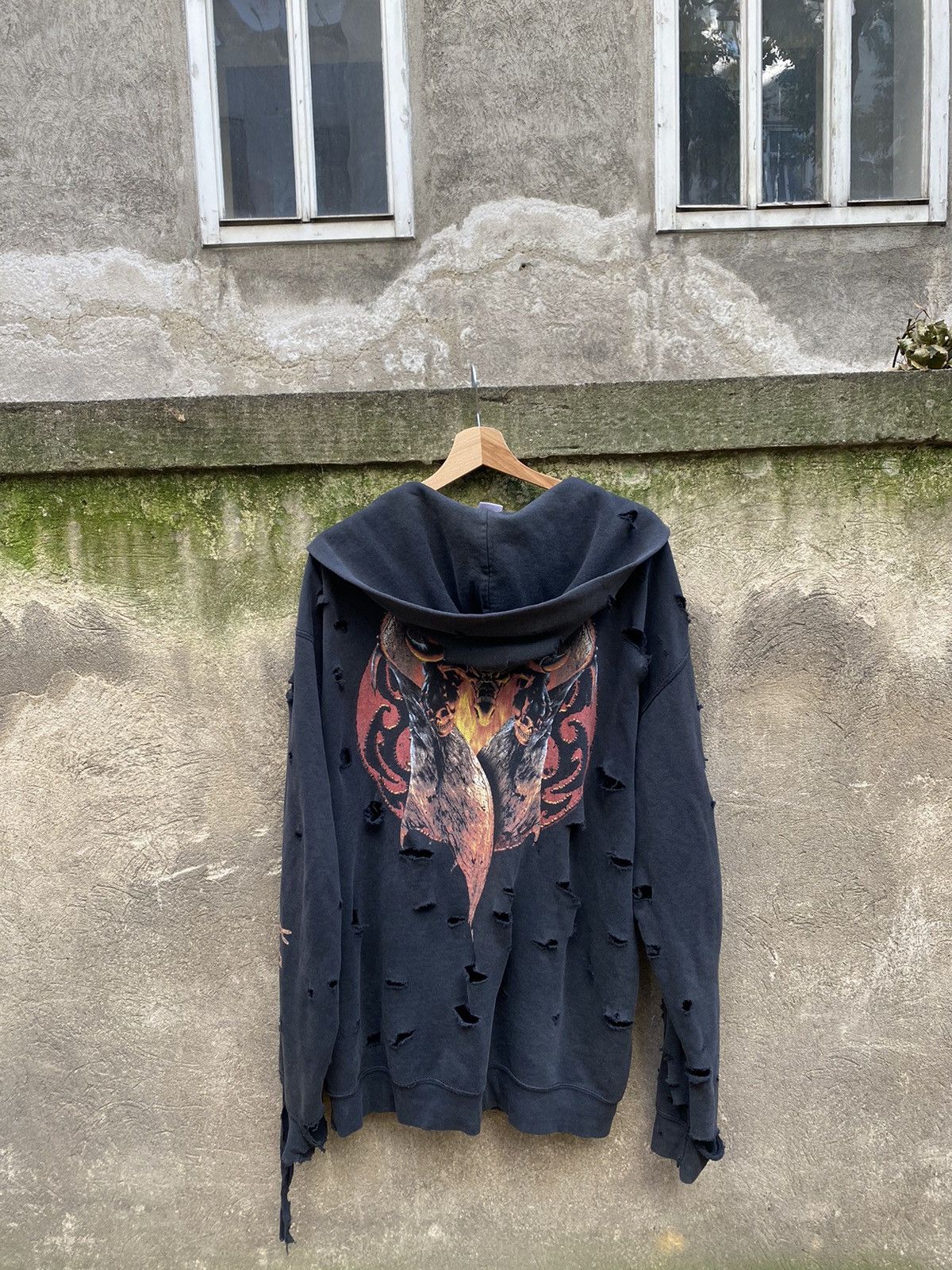 Band Tees × Vintage Vintage 2003 Korn Distressed Hoodie Size US XL / EU 56 / 4 - 2 Thumbnail