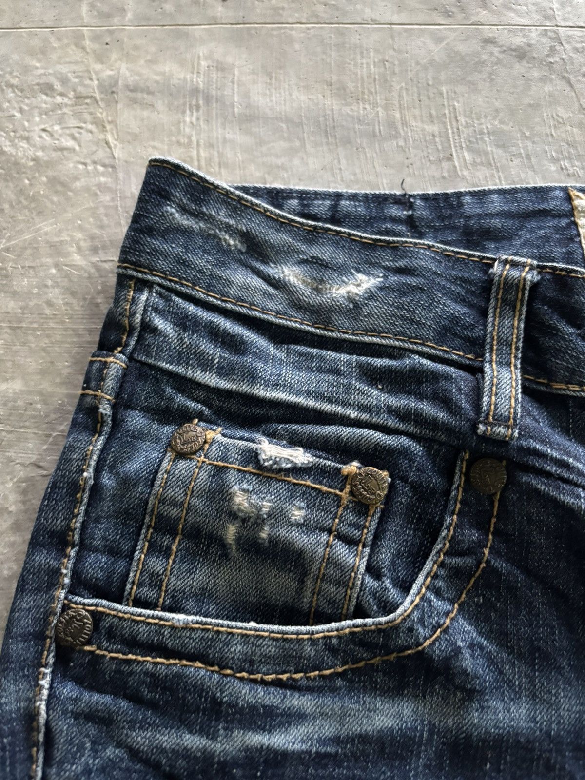 If Six Was Nine y2k lolita distressed style sick stone wash japanese jeans Size US 31 - 11 Thumbnail