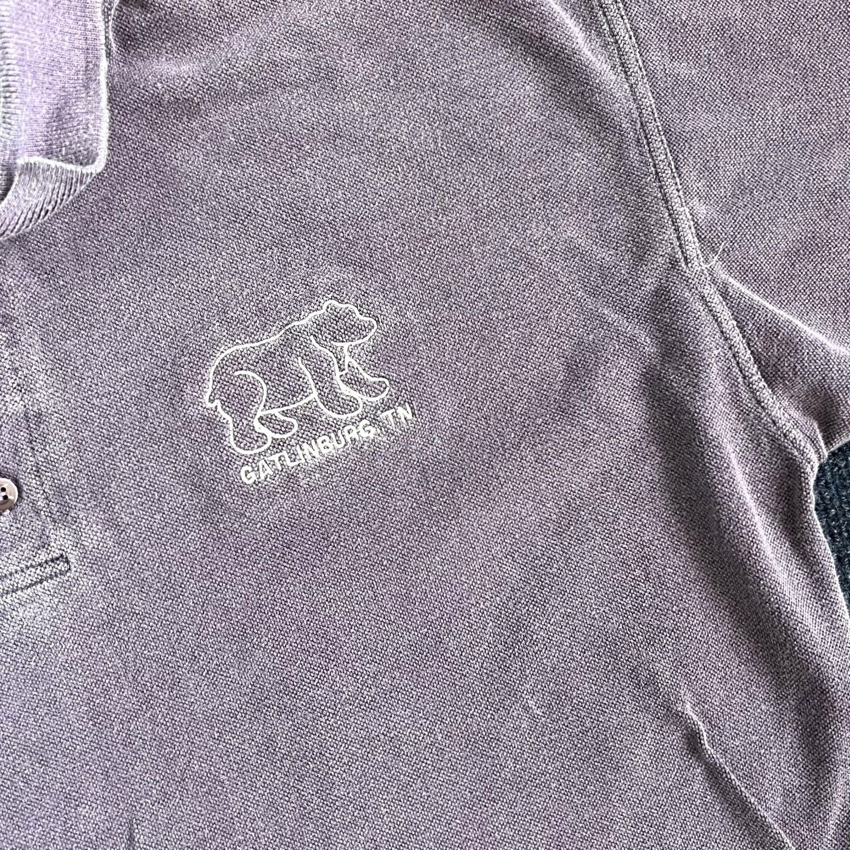 Vintage VINTAGE Gatlinburg TN Polo Shirt Mens L Purple Bear 100% Cotton Collared Size US L / EU 52-54 / 3 - 2 Thumbnail