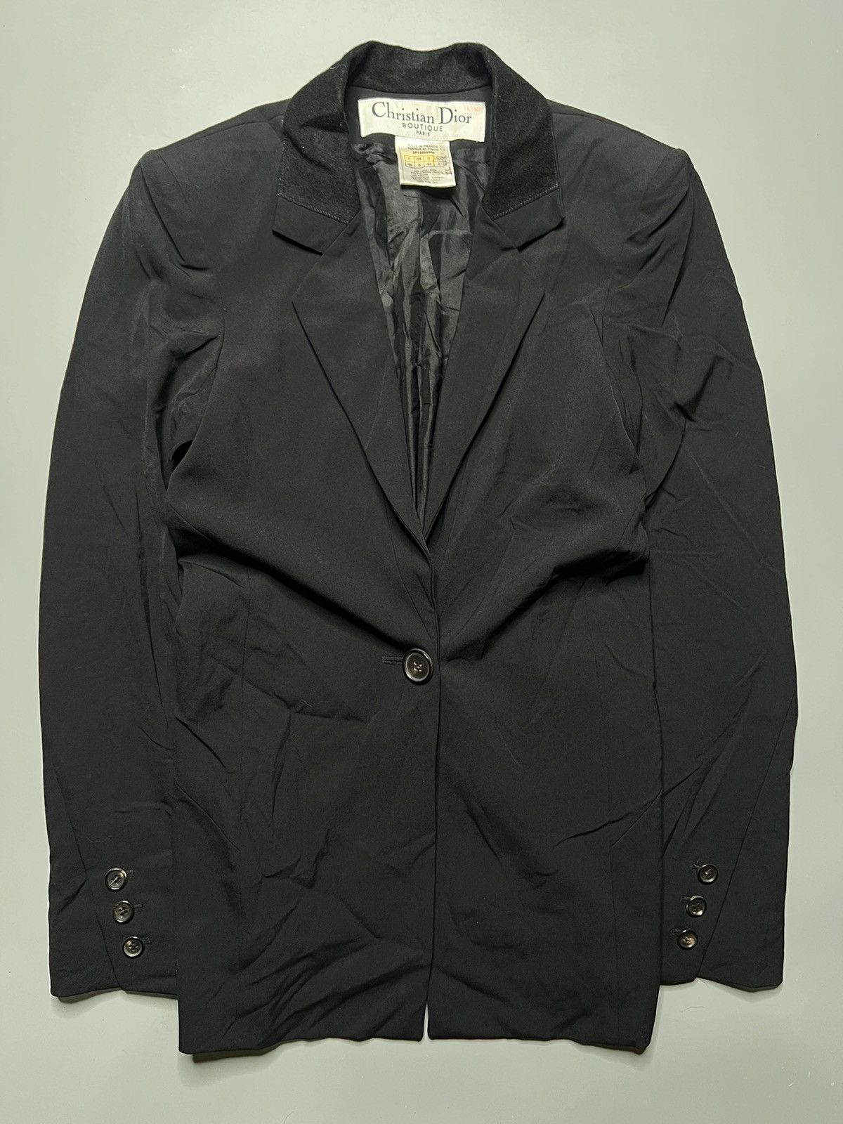 Christian Dior Monsieur × John Elliott Christian Dior S/S 03 Single Button Wool Blended Blazer Coat Size XS / US 0-2 / IT 36-38 - 1 Thumbnail