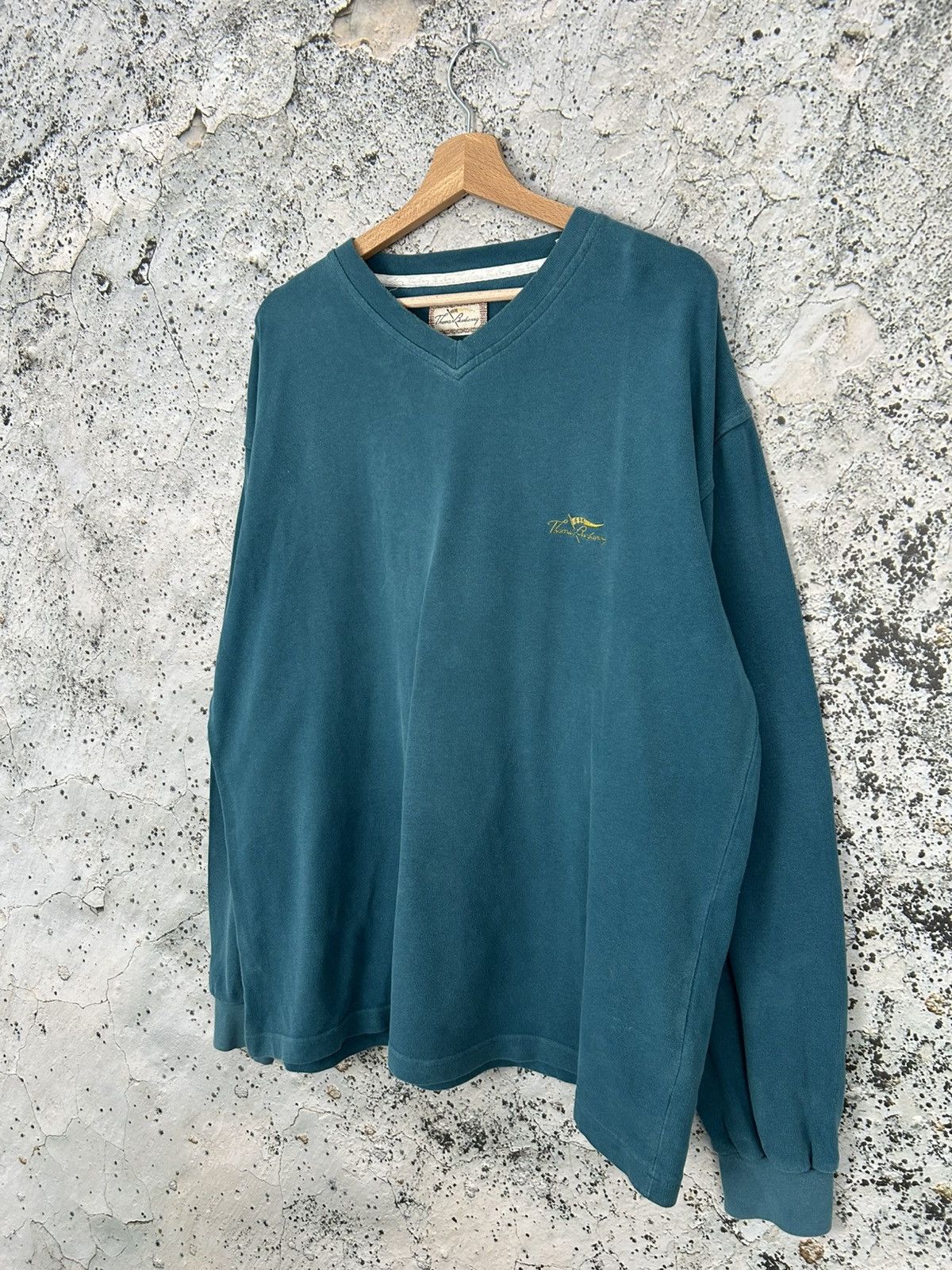 Vintage Vintage Thomas Burberry Blue Knit Sweater 90s Avant Garde Size US XL / EU 56 / 4 - 2 Thumbnail