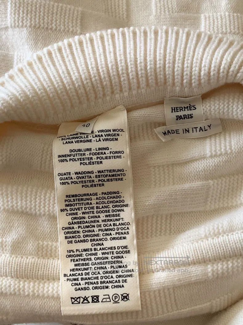 Hermes Hermes Ladies' reversible wool cardigan jacket, white, siz Size XS / US 0-2 / IT 36-38 - 3 Thumbnail