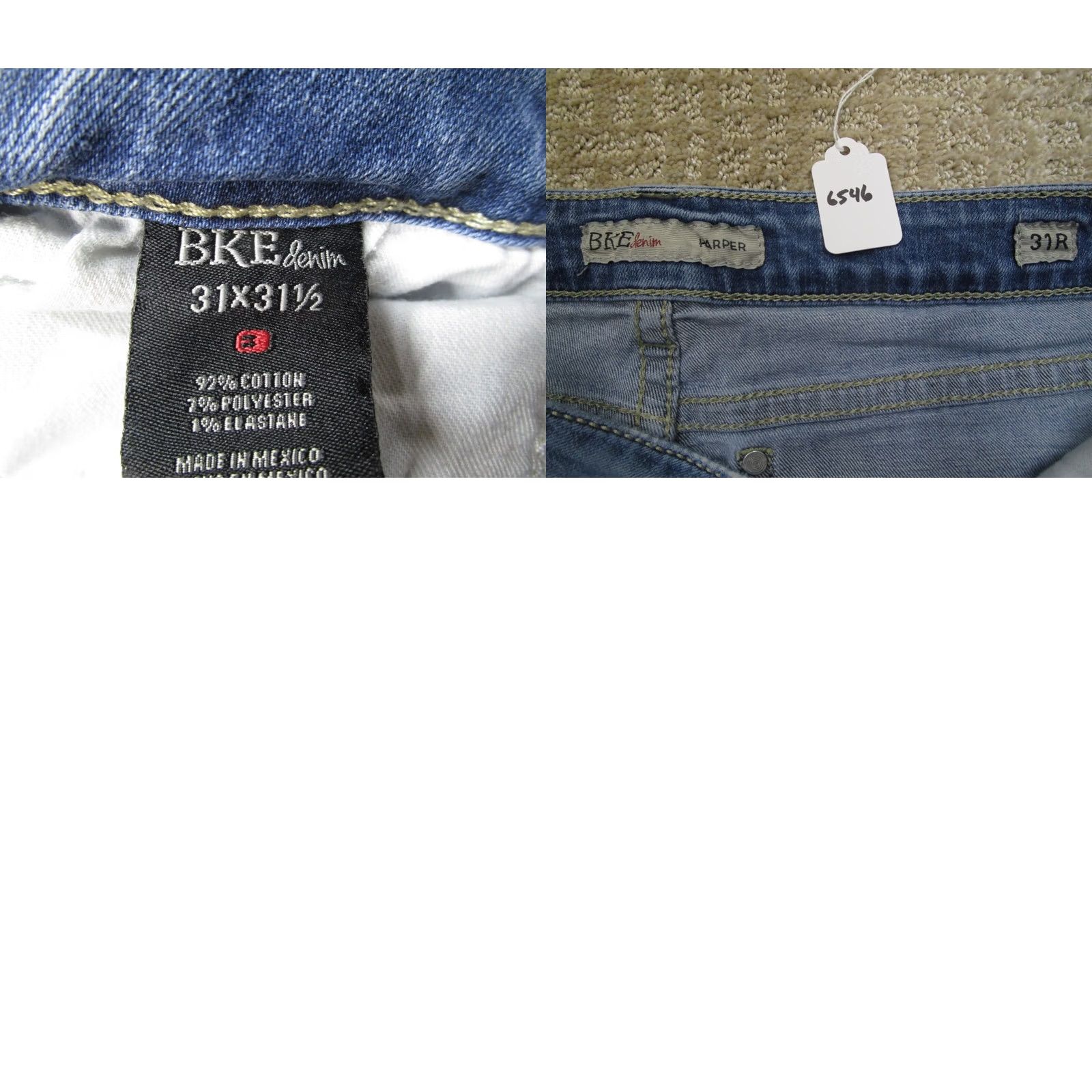 Vintage BKE Jeans Women 31x31 Buckle Low Rise Harper Jeans Light Wash Denim Skinny 5-Pocket Logo Size 24" / US 00 / IT 34 - 8 Thumbnail