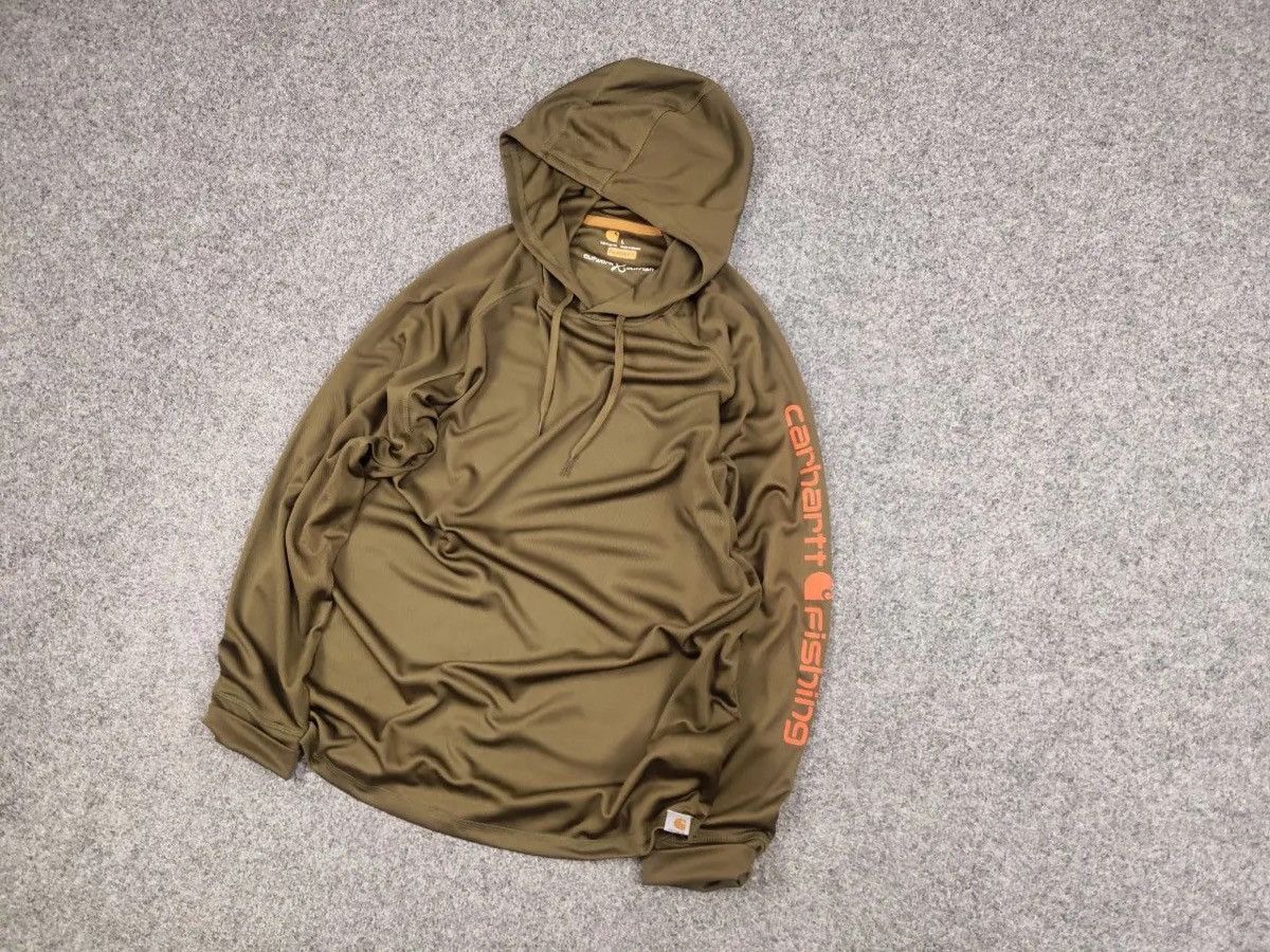 Carhartt Carhartt Force Long Sleeve Fishing Hooded Tee Shirt Size US M / EU 48-50 / 2 - 1 Thumbnail