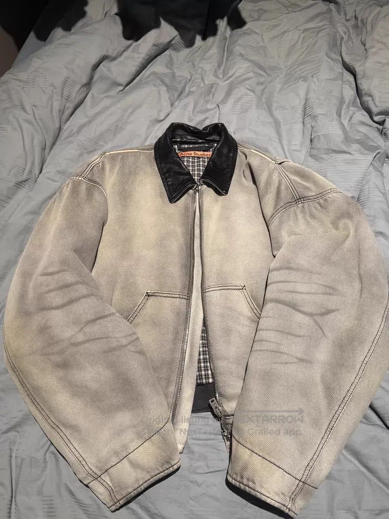 Acne Studios Acne Studios 26ss Aged Denim Collar Jacket Size US M / EU 48-50 / 2 - 1 Thumbnail