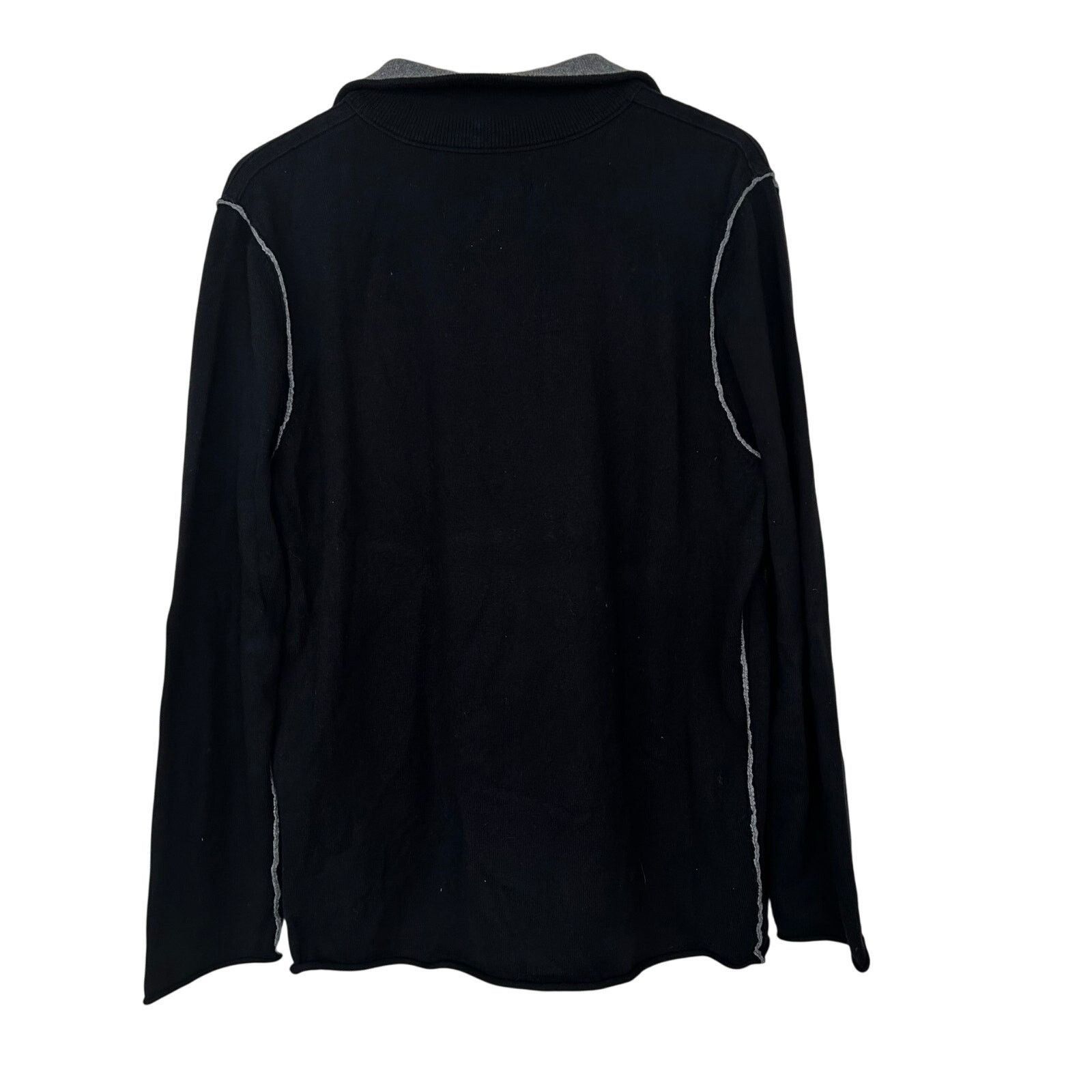 Other Carbon 2 Cobalt Black Cotton Cashmere Sweater Sz L Size US L / EU 52-54 / 3 - 4 Thumbnail