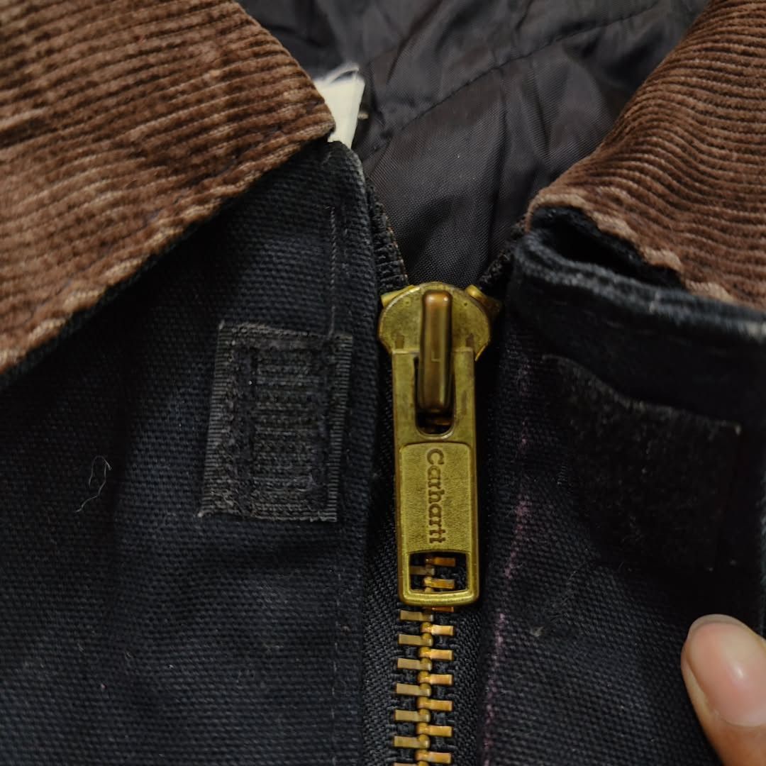 Carhartt × Vintage 90's Carhartt J01 BLK Arctic Denim Jacket Size US L / EU 52-54 / 3 - 3 Thumbnail