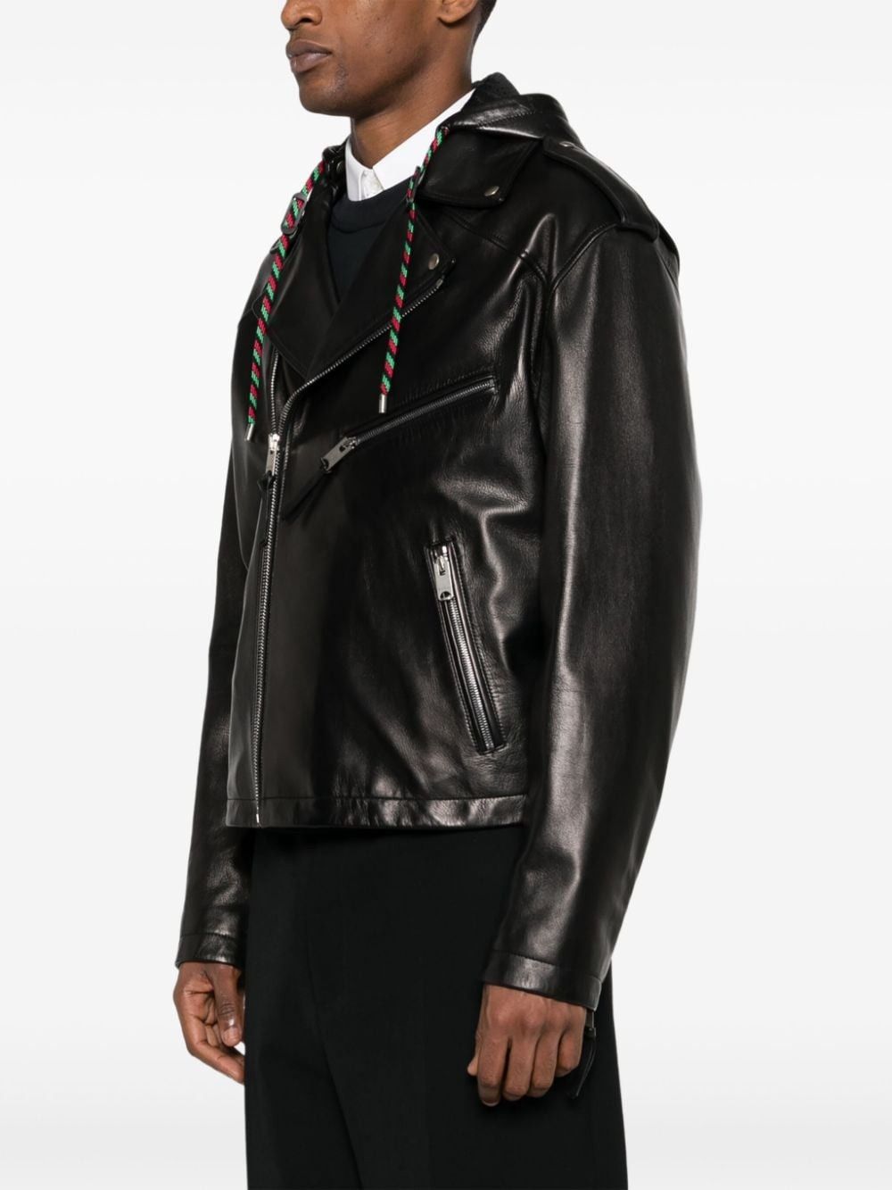 Gucci o1s1wg110225 Zip Leather Jacket in Black Size US S / EU 44-46 / 1 - 2 Thumbnail