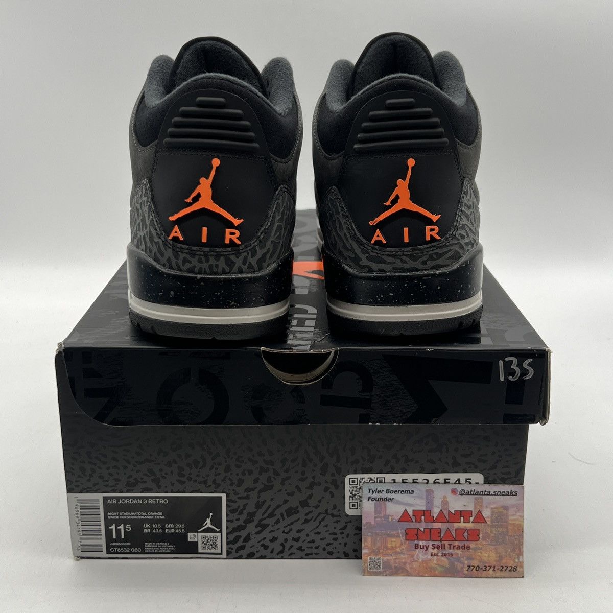 Jordan Brand Air Jordan 3 fear Size US 11.5 / EU 44-45 - 3 Thumbnail