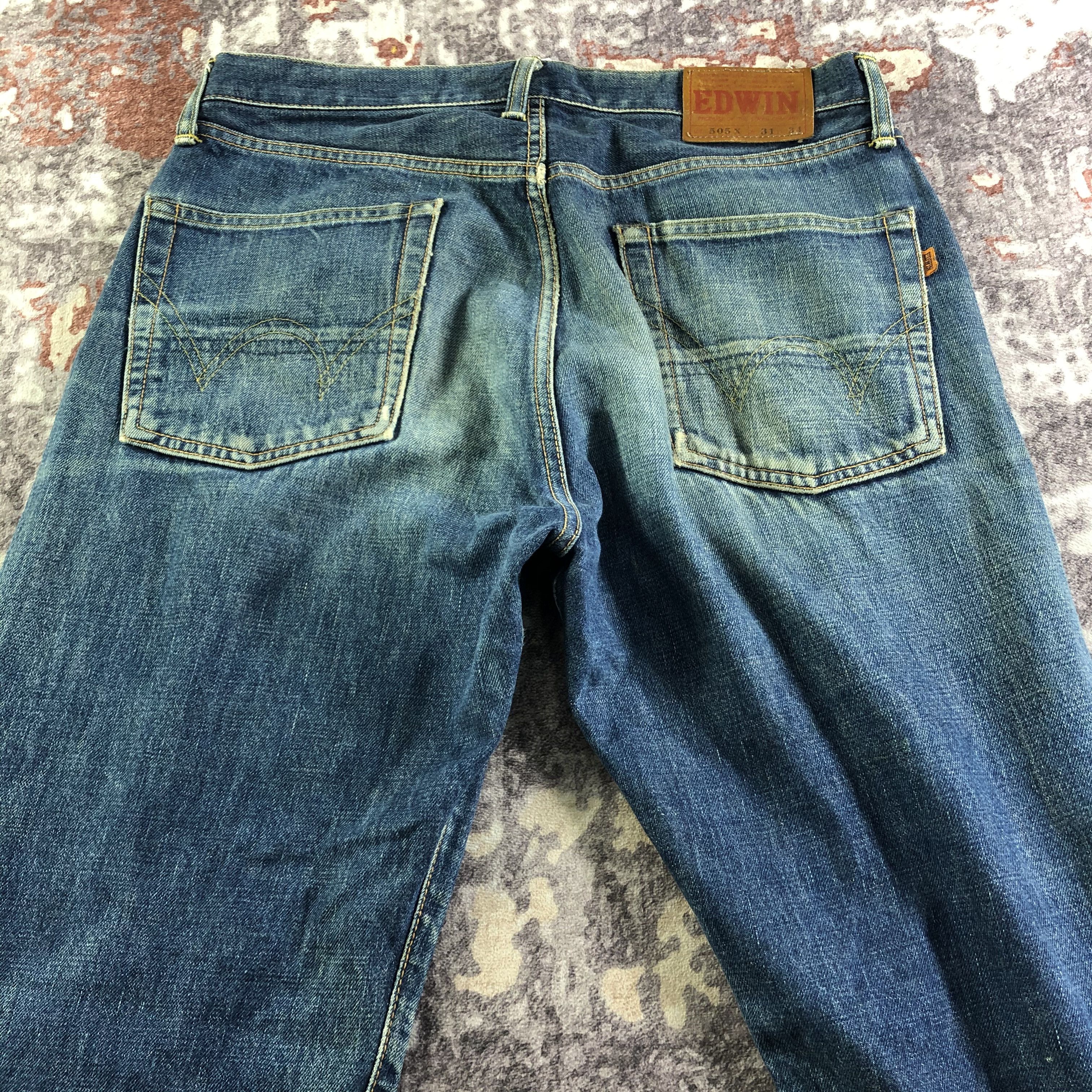Edwin Vintage Redline Blue Wash Edwin 505 Jeans-JM3630 Size US 32 / EU 48 - 5 Thumbnail
