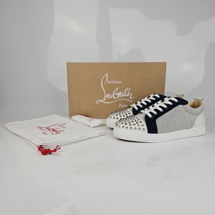 Christian Louboutin Men's Adolon Junior Leather Sneakers - White - Size 10.5