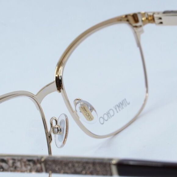 Jimmy Choo Jimmy Choo JC192 04IN 00 Eyeglasses Brown/Gold 54mm Frame Size ONE SIZE - 4 Thumbnail