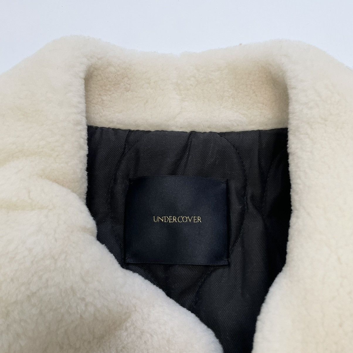 Undercover Shearling Collar Cracked Leather Jacket Size US M / EU 48-50 / 2 - 4 Thumbnail