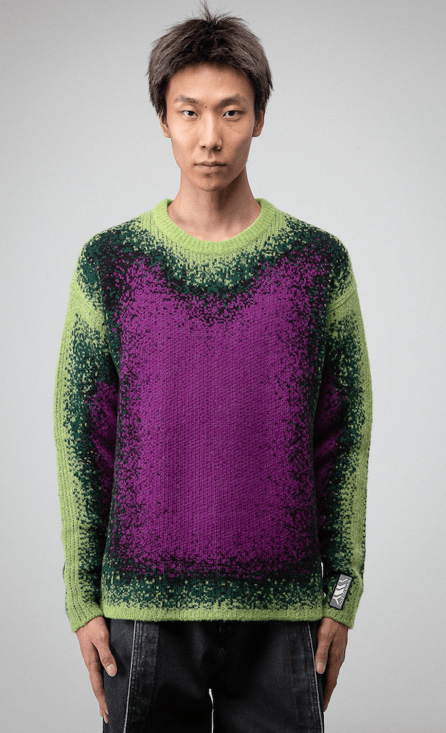 Image of $745 Yproject Gradient Heavy Knit Sweater, Men's (Size Small)