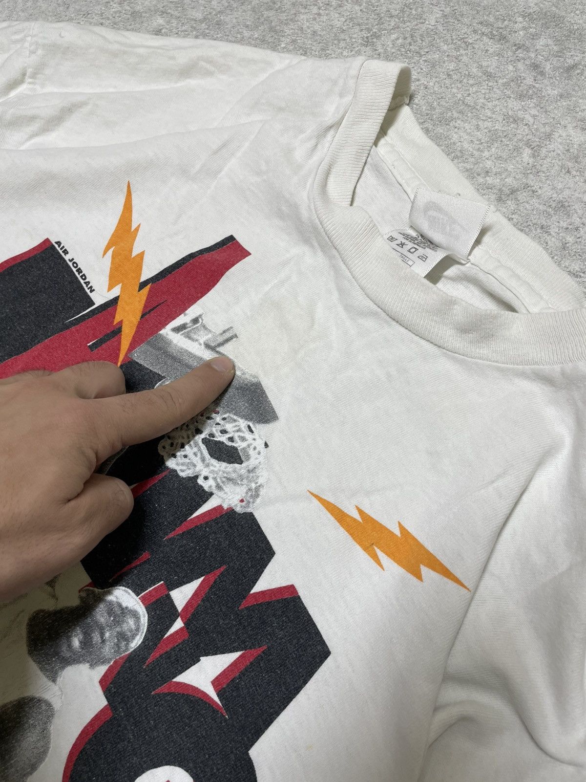 Jordan Brand × Nike × Vintage One seam limited Jordan T-shirt one on sale 1990 Size US L / EU 52-54 / 3 - 14 Thumbnail