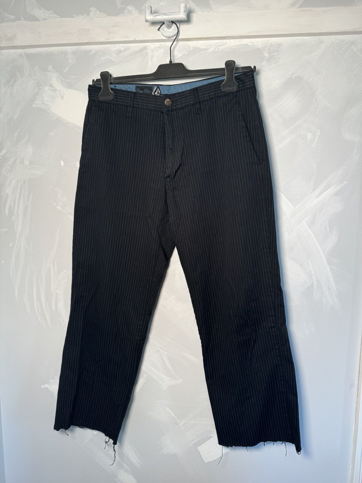 Volcom Volcom Black Dress Pants Skater Pants Stripped Vintage Size US 32 / EU 48 - 1 Thumbnail