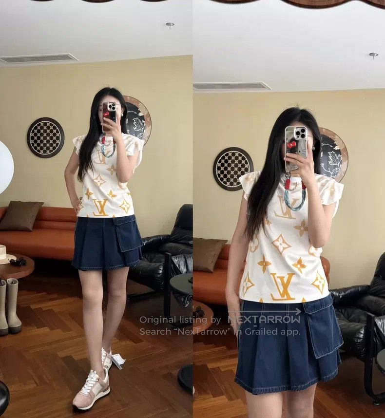 Louis Vuitton Louis Vuitton Ruffle gradient logo chain short sleeves Size M / US 6-8 / IT 42-44 - 9 Thumbnail