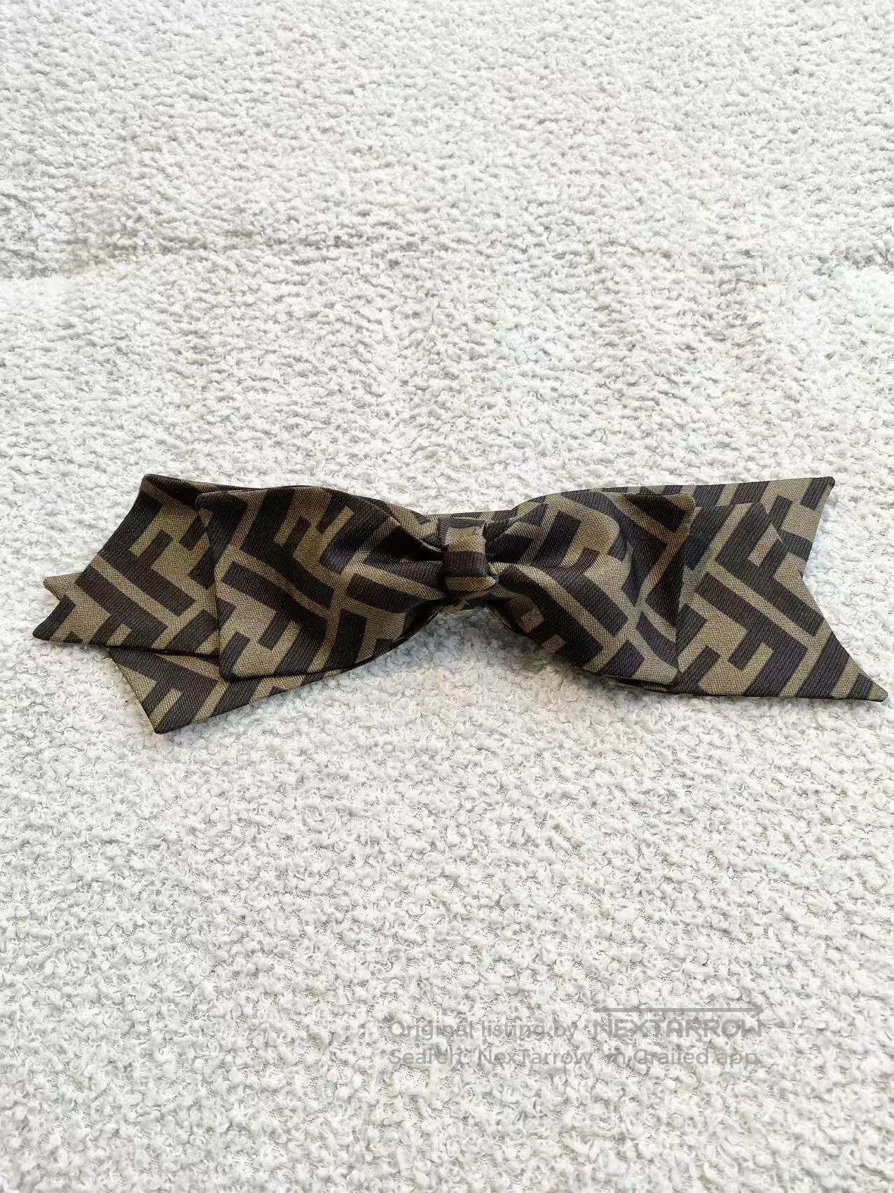 Fendi Fendi FF Monogram Fabric Hair Clip| Size ONE SIZE - 1 Thumbnail