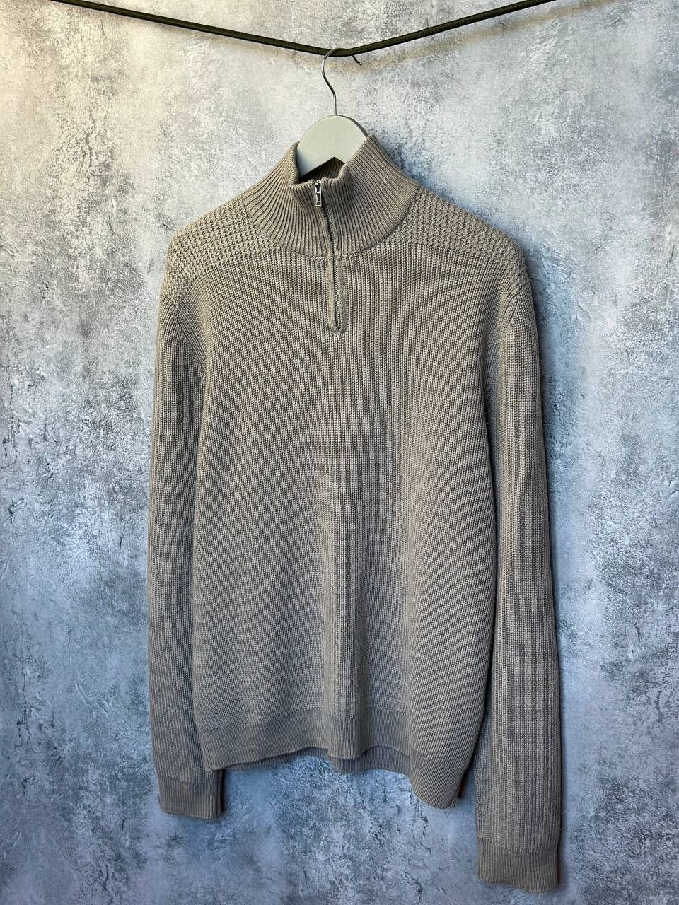 Reiss Reiss Fort 1/4 Zip Knit Sweater Beige Long Sleeve Jumper Size US L / EU 52-54 / 3 - 1 Thumbnail
