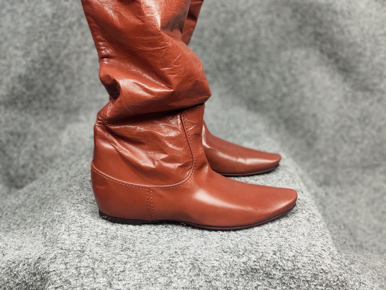 Bottega Veneta Rare Bottega Veneta High Riding Brown leather Light Boots Size US 6 / IT 36 - 8 Thumbnail