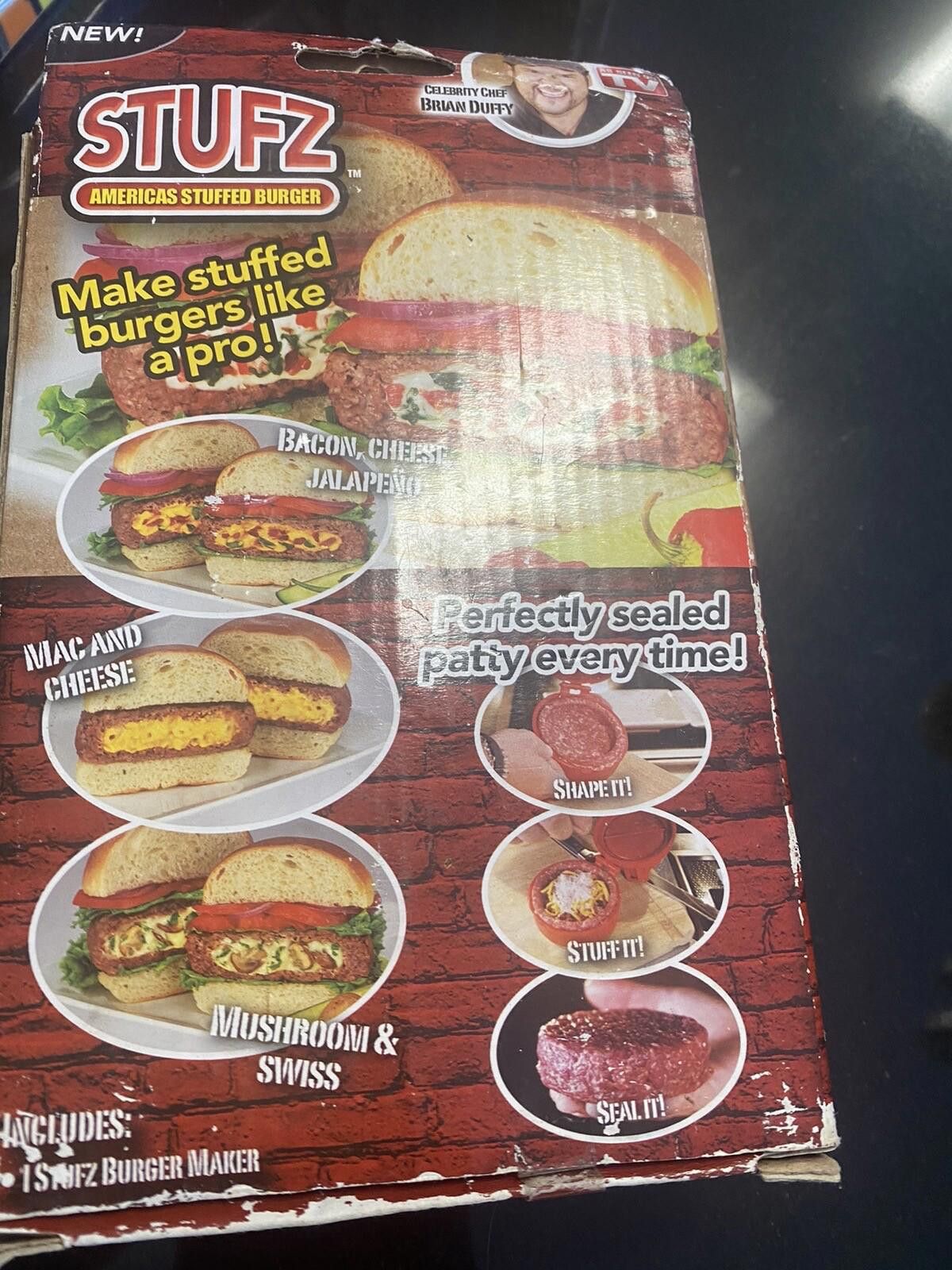 Other STUFZ Burger Stuffer Hamburger Maker Stuff BBQ As Seen On TV Size ONE SIZE - 8 Thumbnail