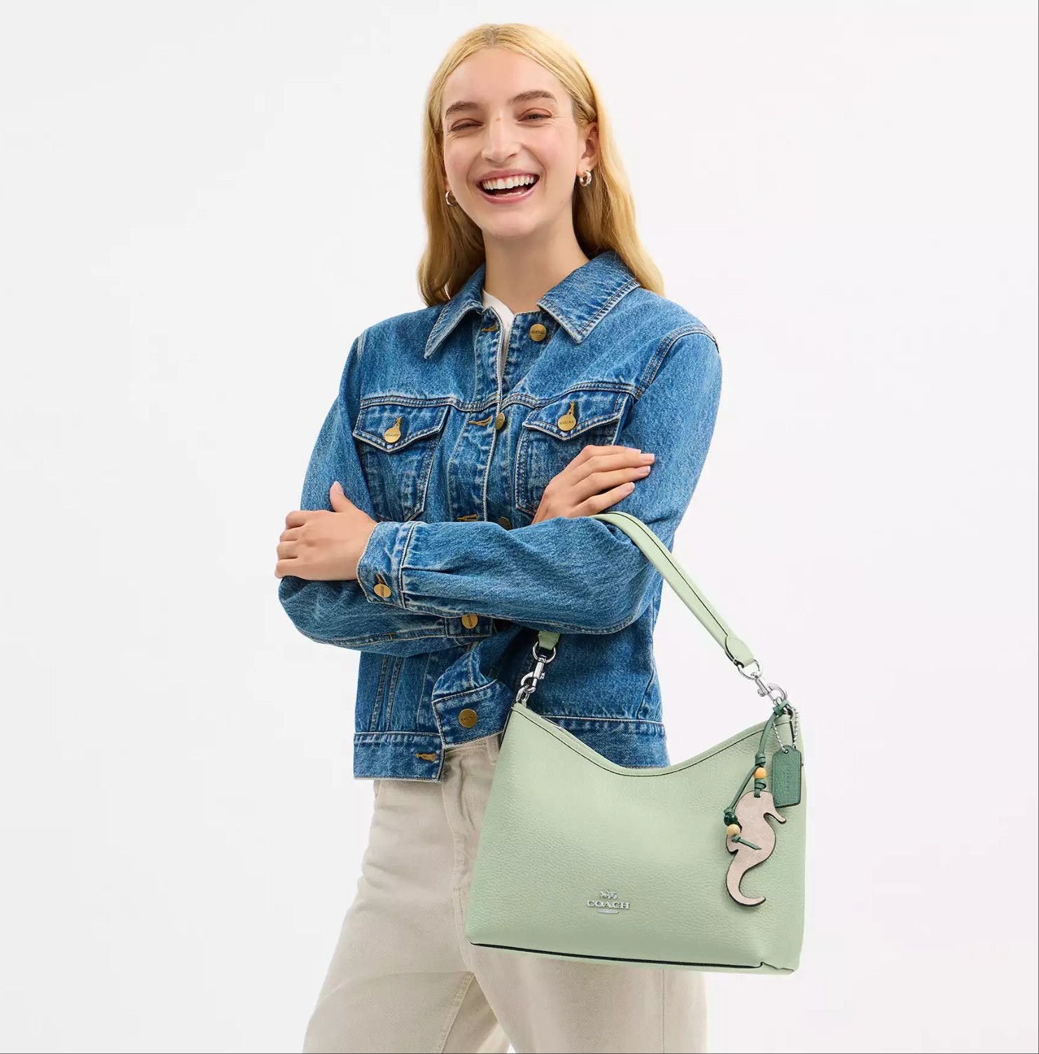 Coach Laurel Shoulder Bag With Seahorse Charm CBH82 Size ONE SIZE - 8 Thumbnail
