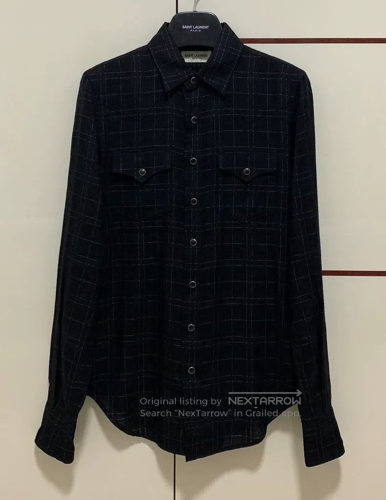 Saint Laurent Paris Saint Laurent Paris Silver thread double pocket cat-eye bu Size US M / EU 48-50 / 2 - 1 Thumbnail