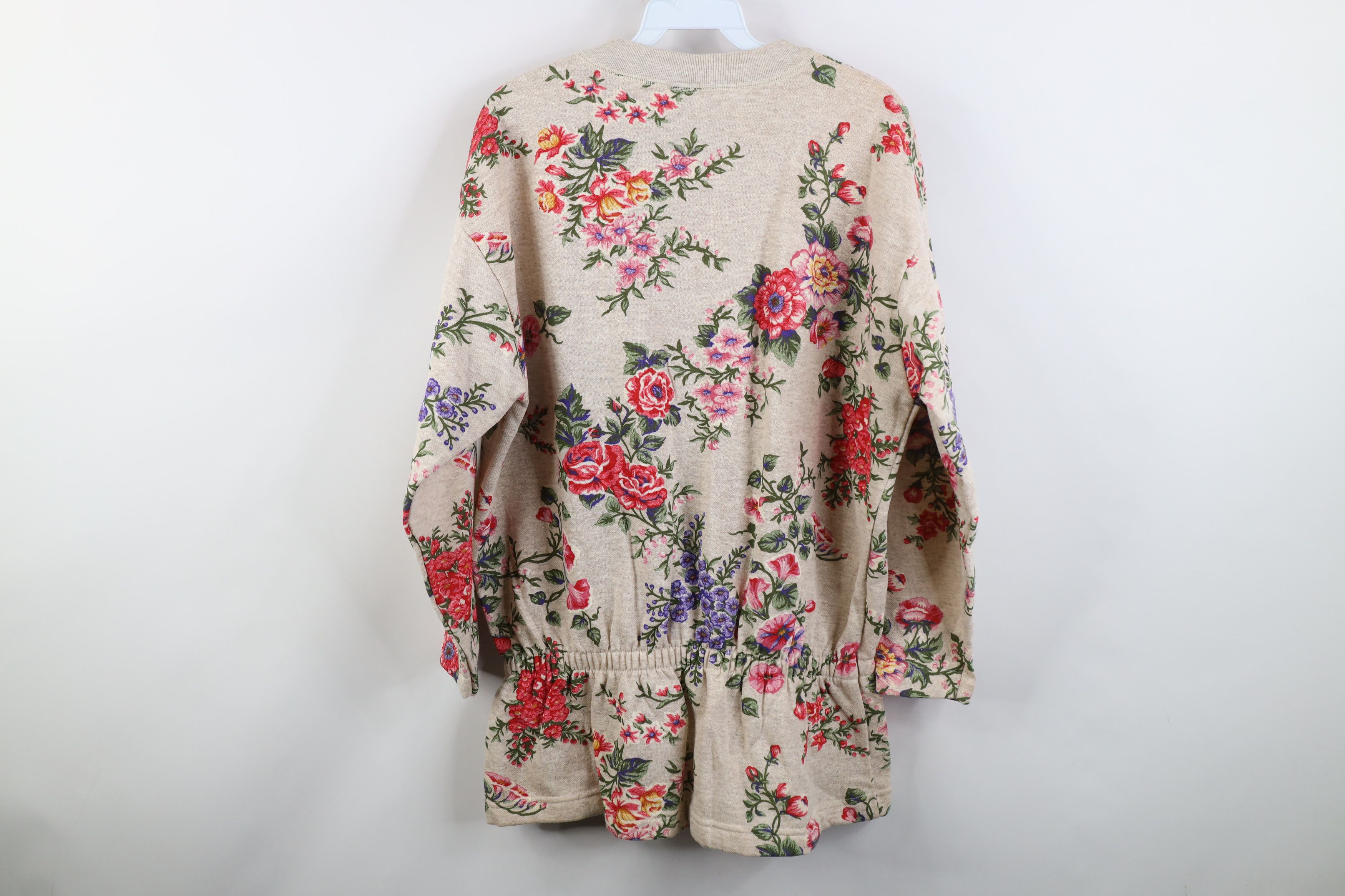 Vintage Vintage 90s Streetwear Flower Cinch Waist Sweatshirt USA Size L / US 10 / IT 46 - 9 Thumbnail