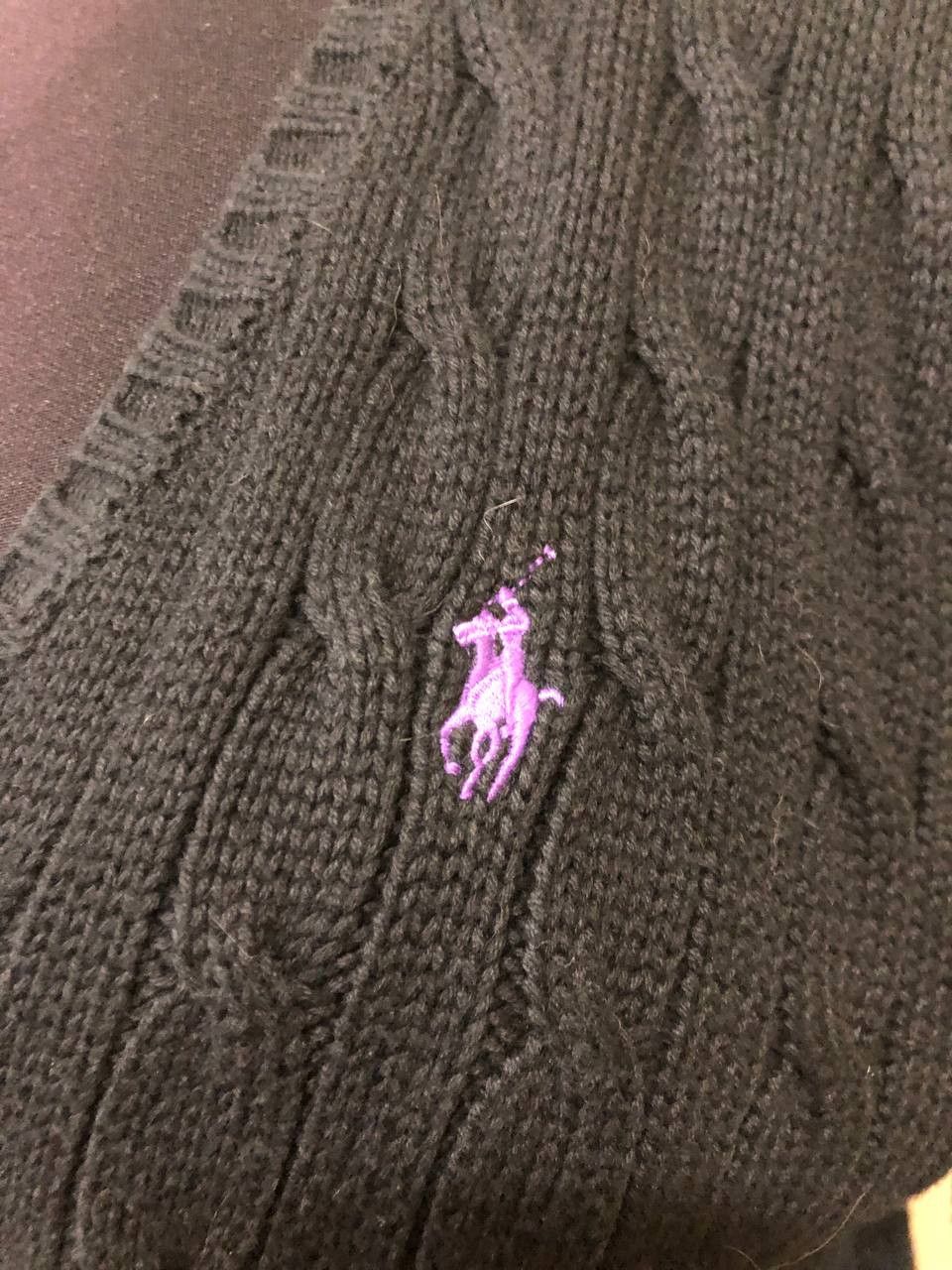Polo Ralph Lauren Ralph Lauren Sport cable-knit V-neck sweater embroidered Size L / US 10 / IT 46 - 3 Thumbnail