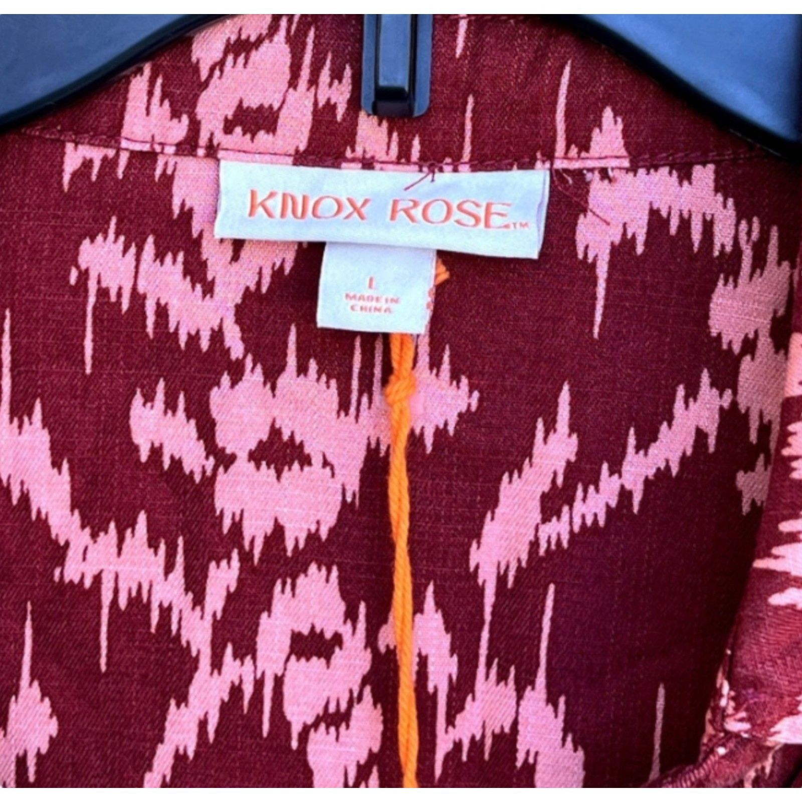 Other Knox Rose - Women's Long Sleeve Button-Down Shirt Top - Red Size L / US 10 / IT 46 - 12 Thumbnail