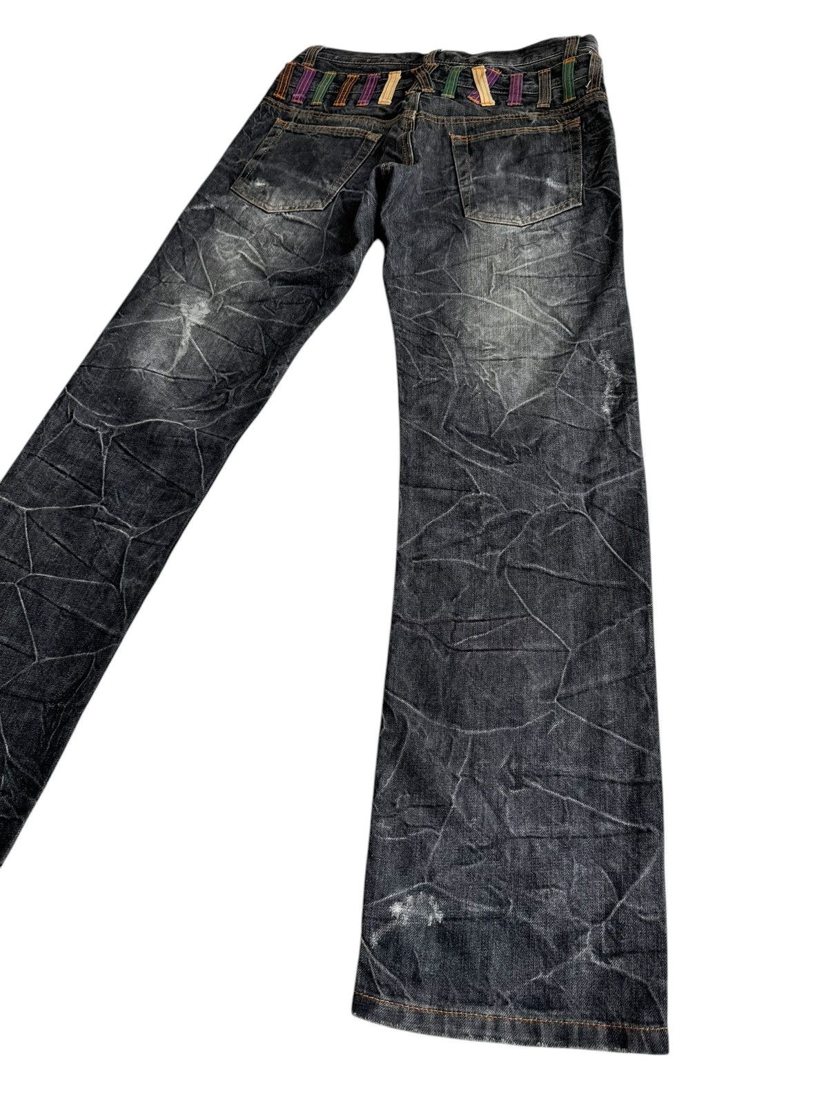 Japanese Brand × Le Grande Bleu (L.G.B.) 🔥Japanese Brand Nylaus Double Waist Distressed Jeans Size US 32 / EU 48 - 9 Thumbnail