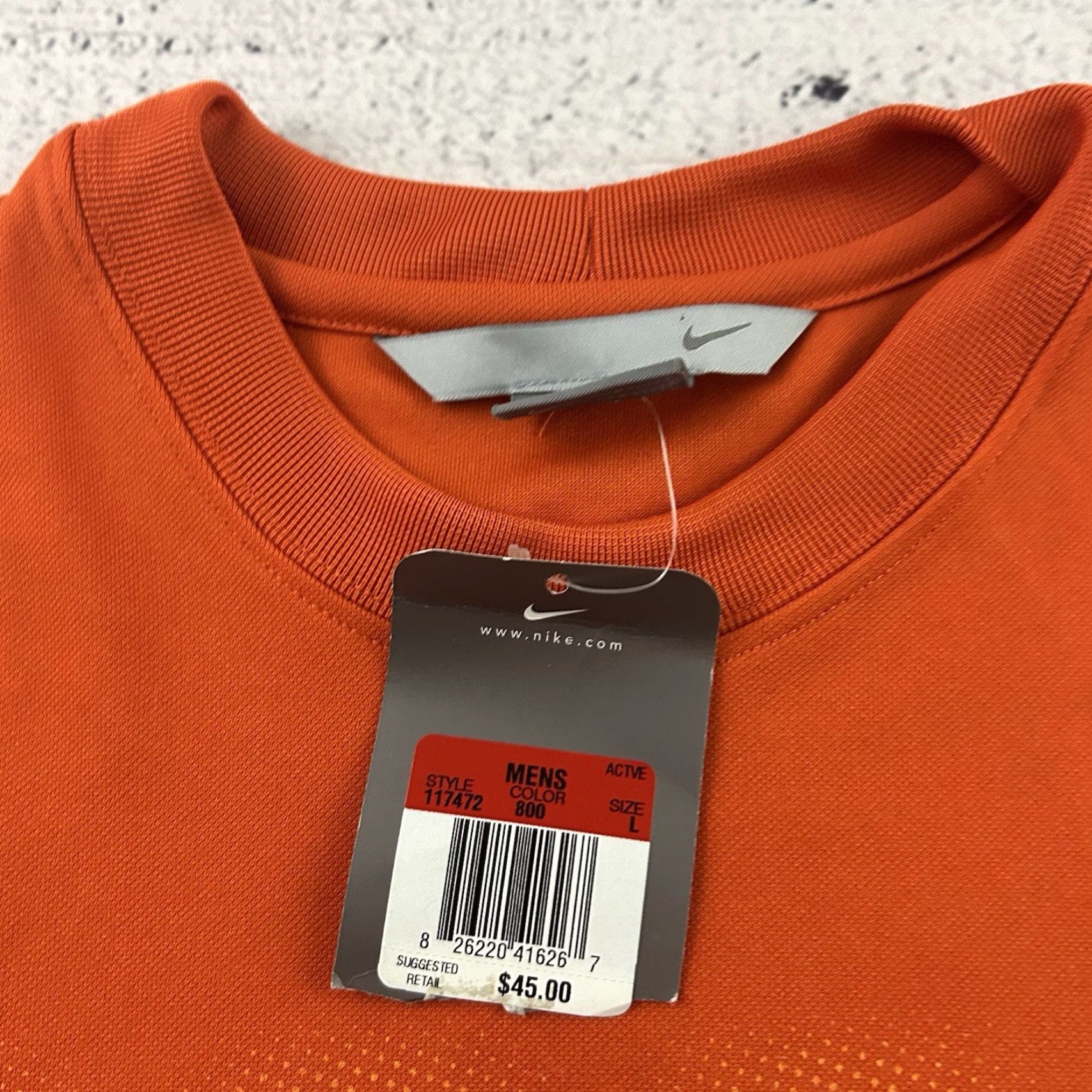 Nike VINTAGE Nike Short Sleeve Jersey Shirt Men's L Orange Jersey 90s Nike Shirt Mens L Orange Size US L / EU 52-54 / 3 - 3 Thumbnail