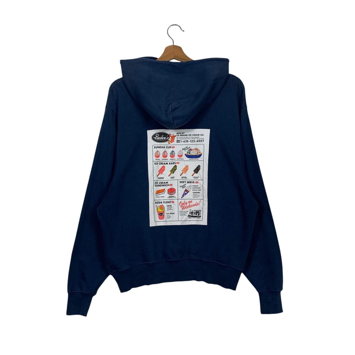 Japanese Brand RODEO CROWNS Ice Cream Graphics Pullover Hoodies #1784-C79 Size US M / EU 48-50 / 2 - 1 Thumbnail