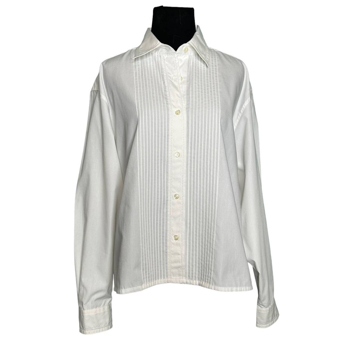 Jos. A. Bank JoS A Banks white button blouse size 14 Size XL / US 12-14 / IT 48-50 - 1 Thumbnail