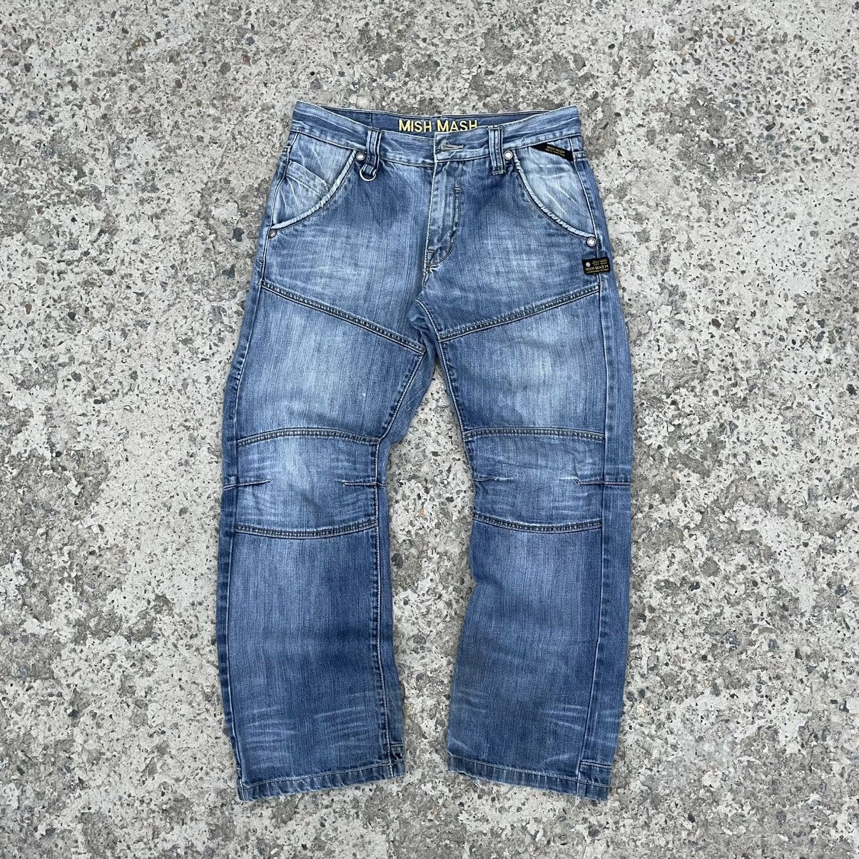 CCP (Crazy Character Print) Vintage Crazy Fit Jeans Mish Mash Double Knee Y2K 00s Size US 32 / EU 48 - 3 Thumbnail