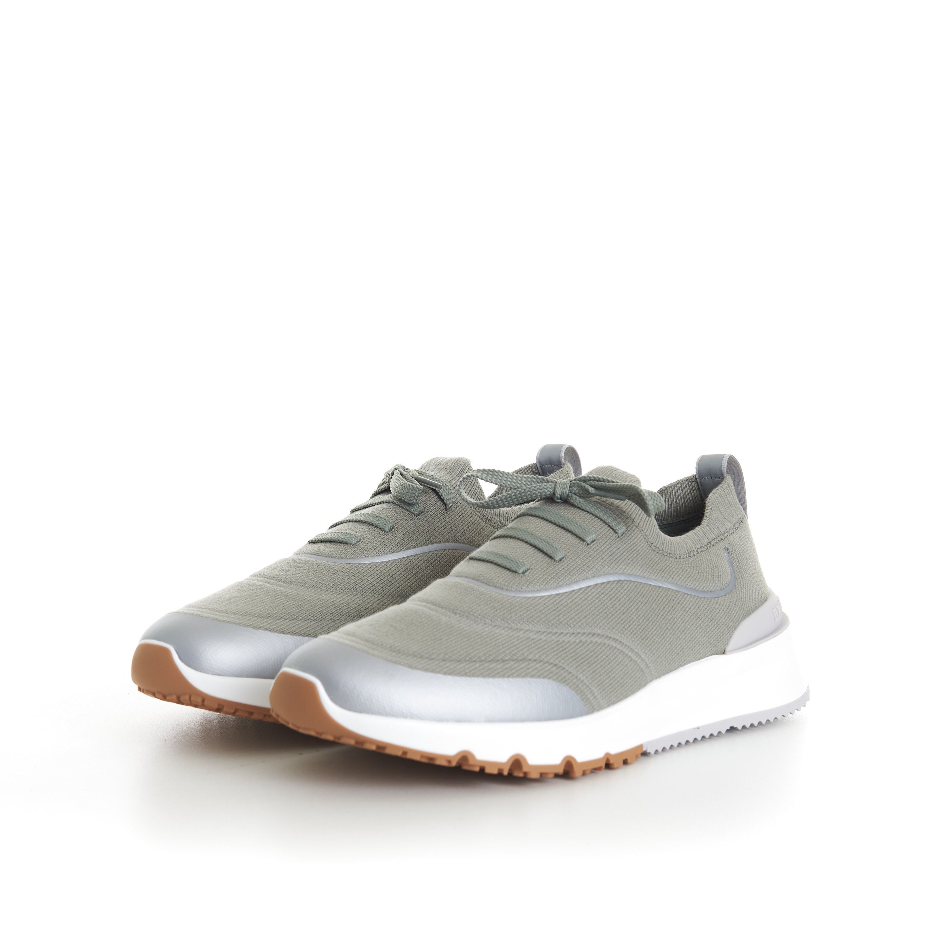 Brunello Cucinelli Techno Cotton Knit Runners With Heat-Bonded Details Size US 6 / EU 39 - 3 Thumbnail