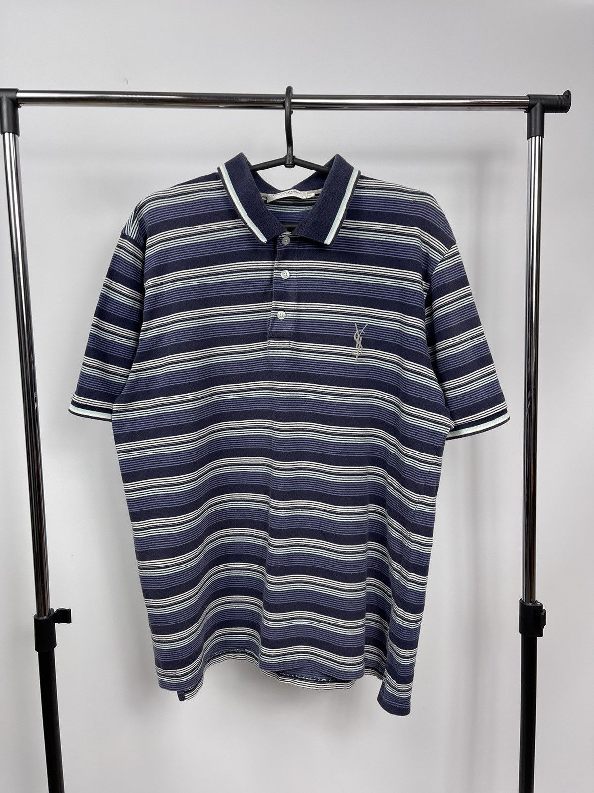 Yves Saint Laurent Yves Saint Laurent Polo Size XL Big Logo Vintage 90s Size US XL / EU 56 / 4 - 1 Thumbnail