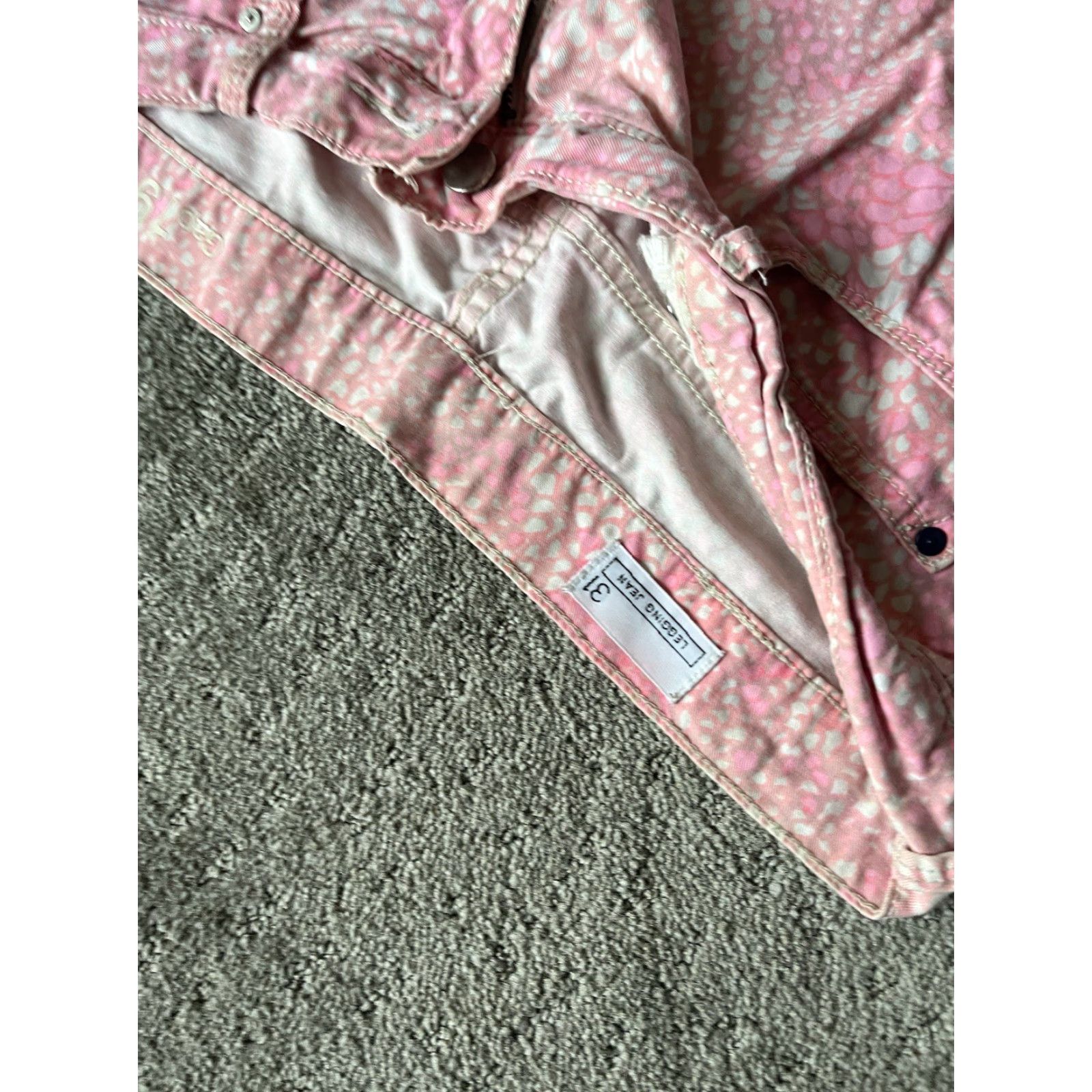 Gap GAP 1969 Jeans Skinny Women 31 Pink Cotton Spandex Denim Inseam 27 Regular Rise Mid Vintage No Size 24" / US 00 / IT 34 - 3 Thumbnail